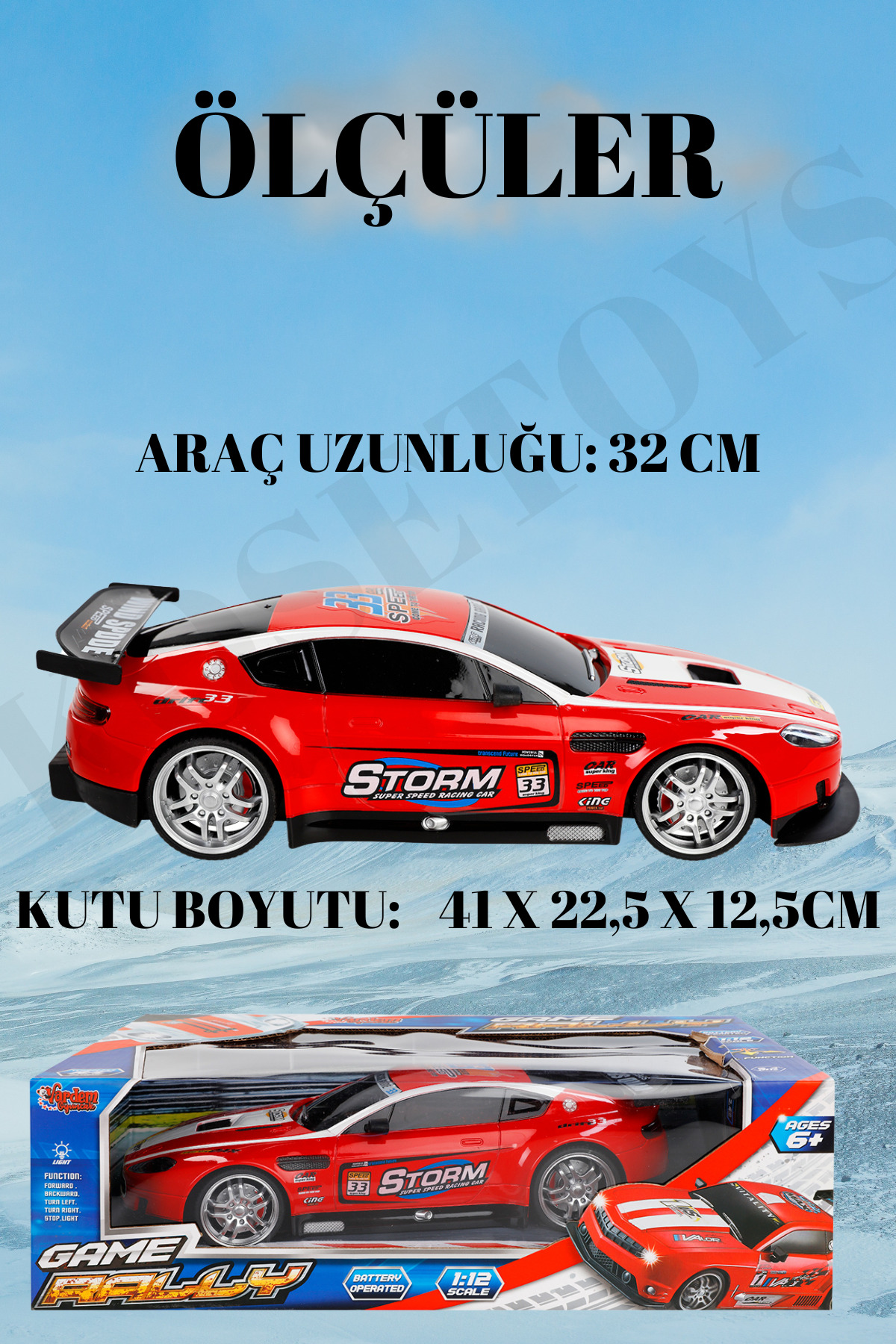 kosetoys Uzaktan Kumandalı Araba Yarış Rally Full Fonksiyon Şarj