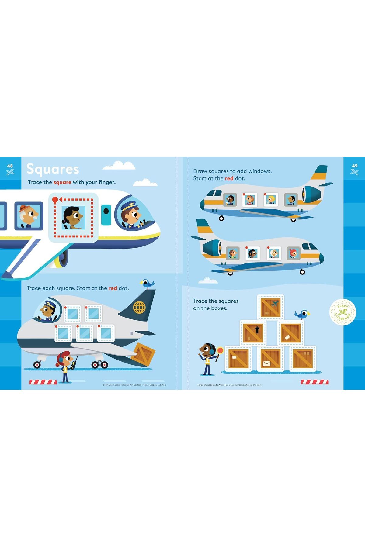 Workman Publishing-Brain Quest - Reading and Writing Effect: Pen Control, Shaped and Sewn Design 6