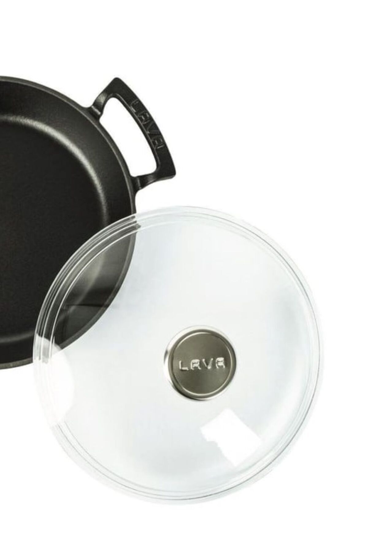 Lava Döküm Yuvarlak 20 cm Cam kapak