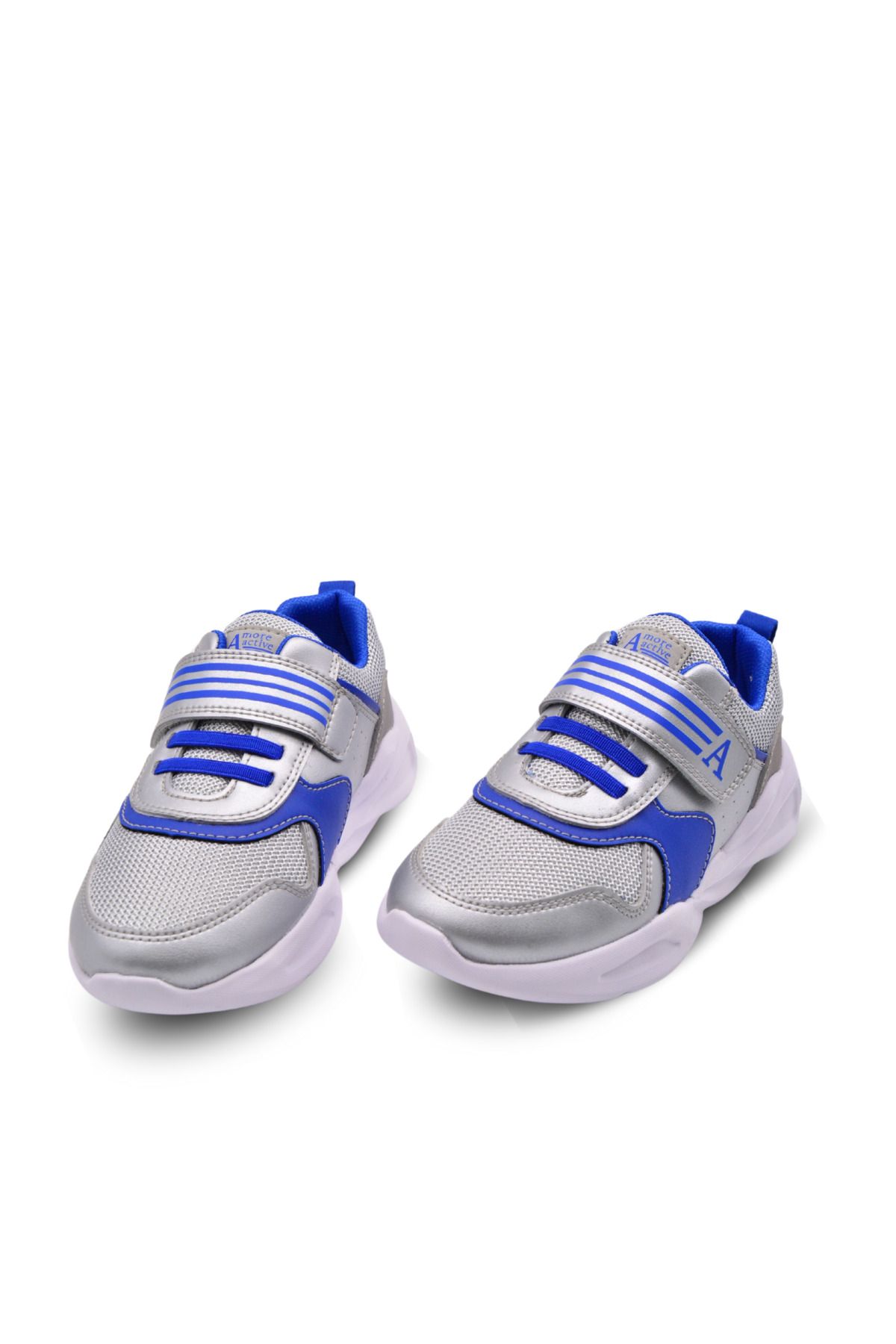 kids A more-Boys' Sneakers - Ultra Light, Mesh Detail, Saks-Metallic 7