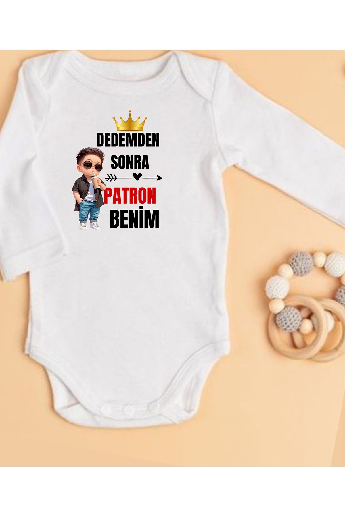 lupi yazılı zıbın hediye yenidoğan anne baba hala yenge amca dayıya