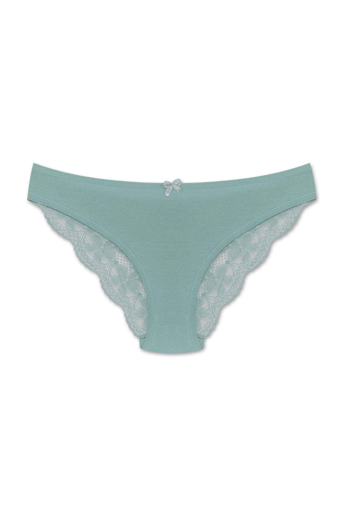 HNX-8 Pcs Cotton Back Hem Lace Slip Women Panties 2