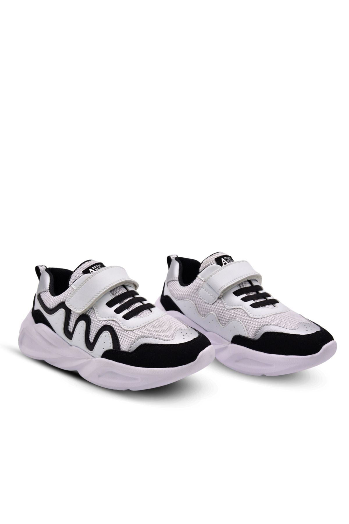 kids A more-London Air Mesh Detailed Ultra Light Sole Girls' Sports Shoes White 6