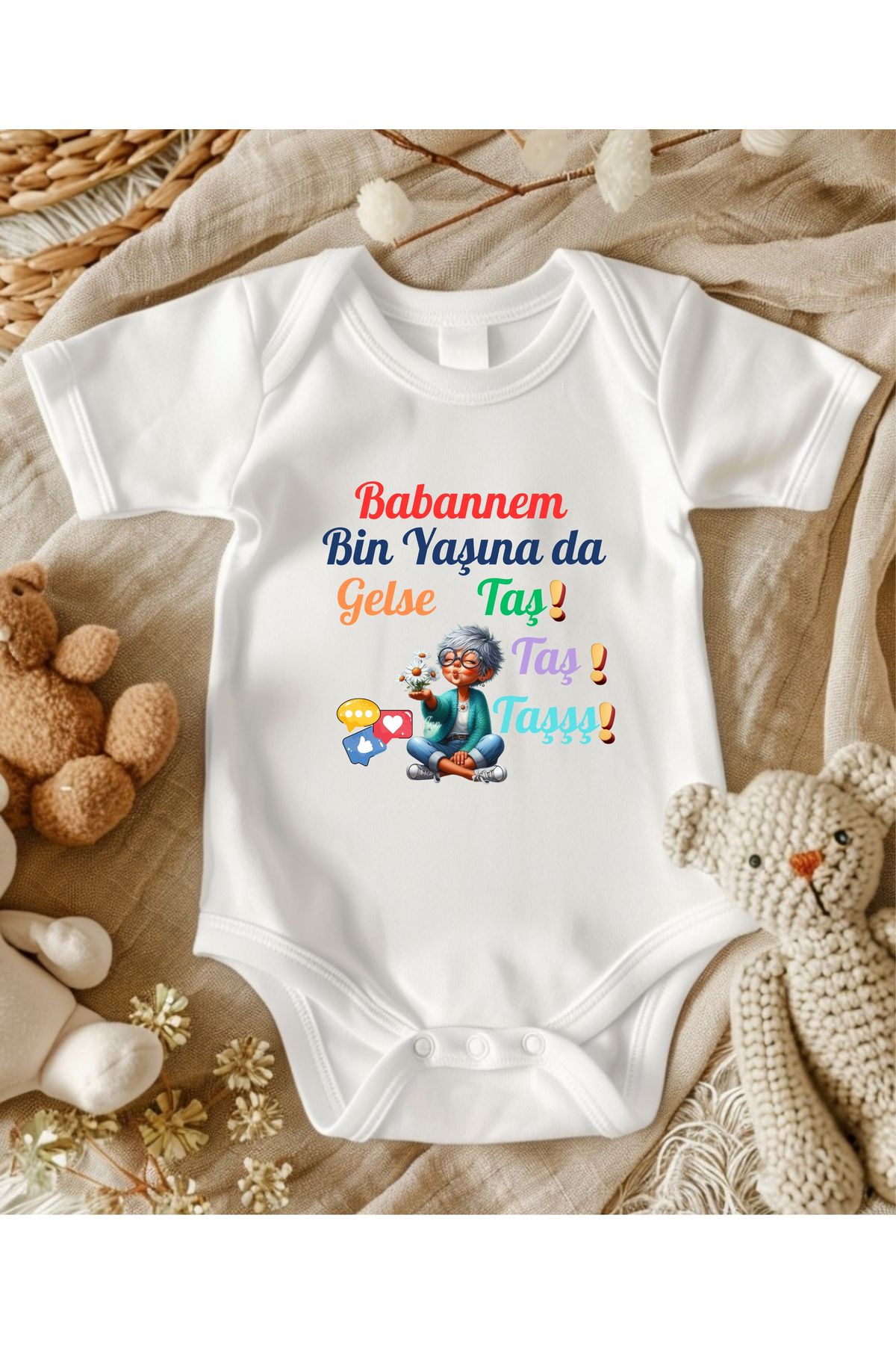 lupi yazılı zıbın hediye yenidoğan anne baba hala yenge amca dayıya