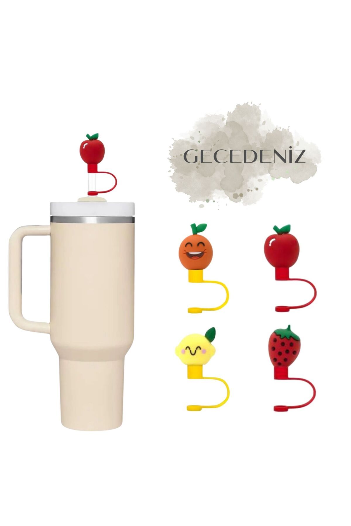 GECEDENİZ-Three-Dimensional Fruit Thermos Straw Stopper 1