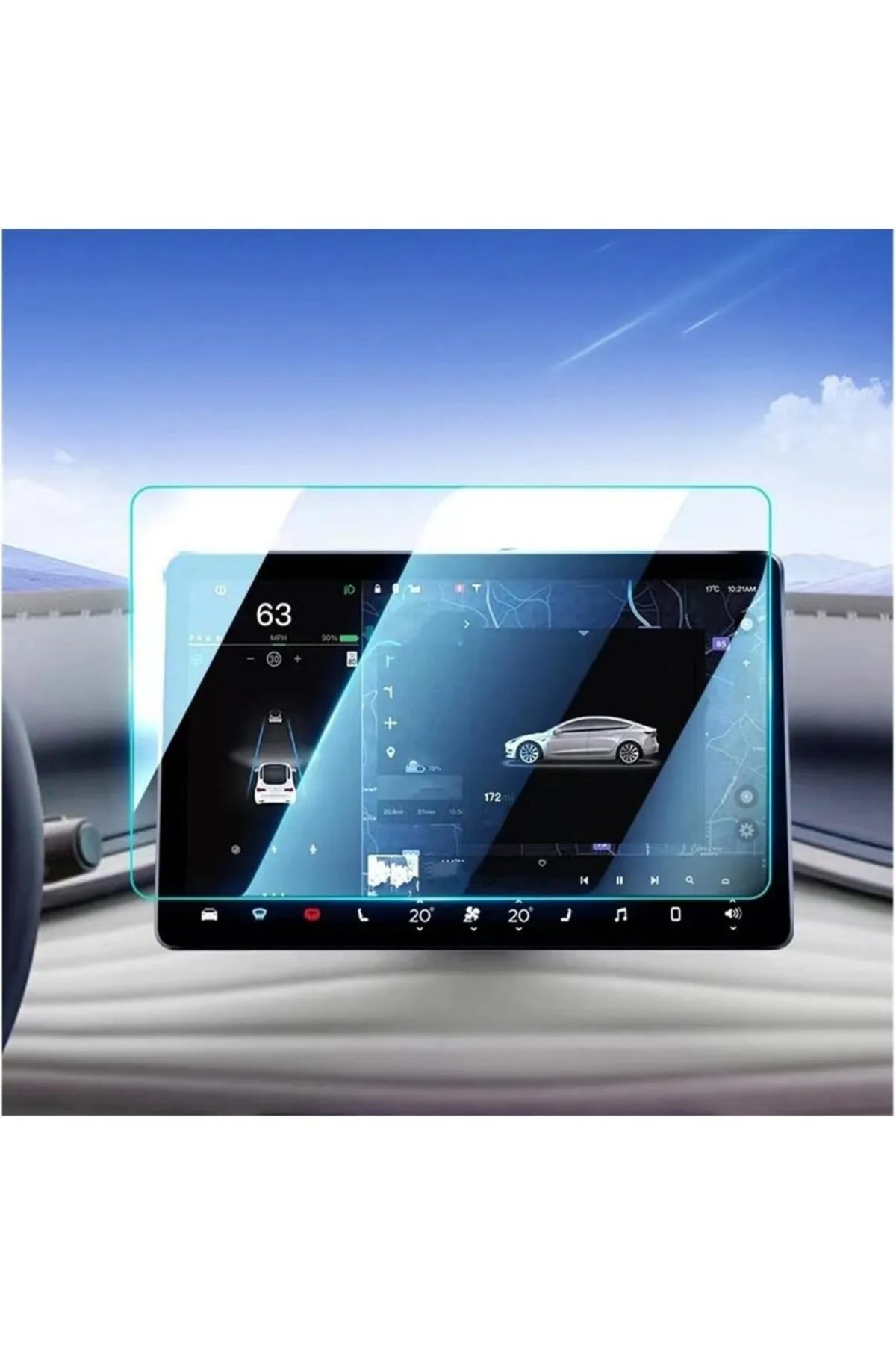 ZDN Case Byd Seal U Dm-I 15.6 Inç Multimedya ve 12.3 inç Gösterge Uyumlu 9h Nano Ekran Koruyucu 2024