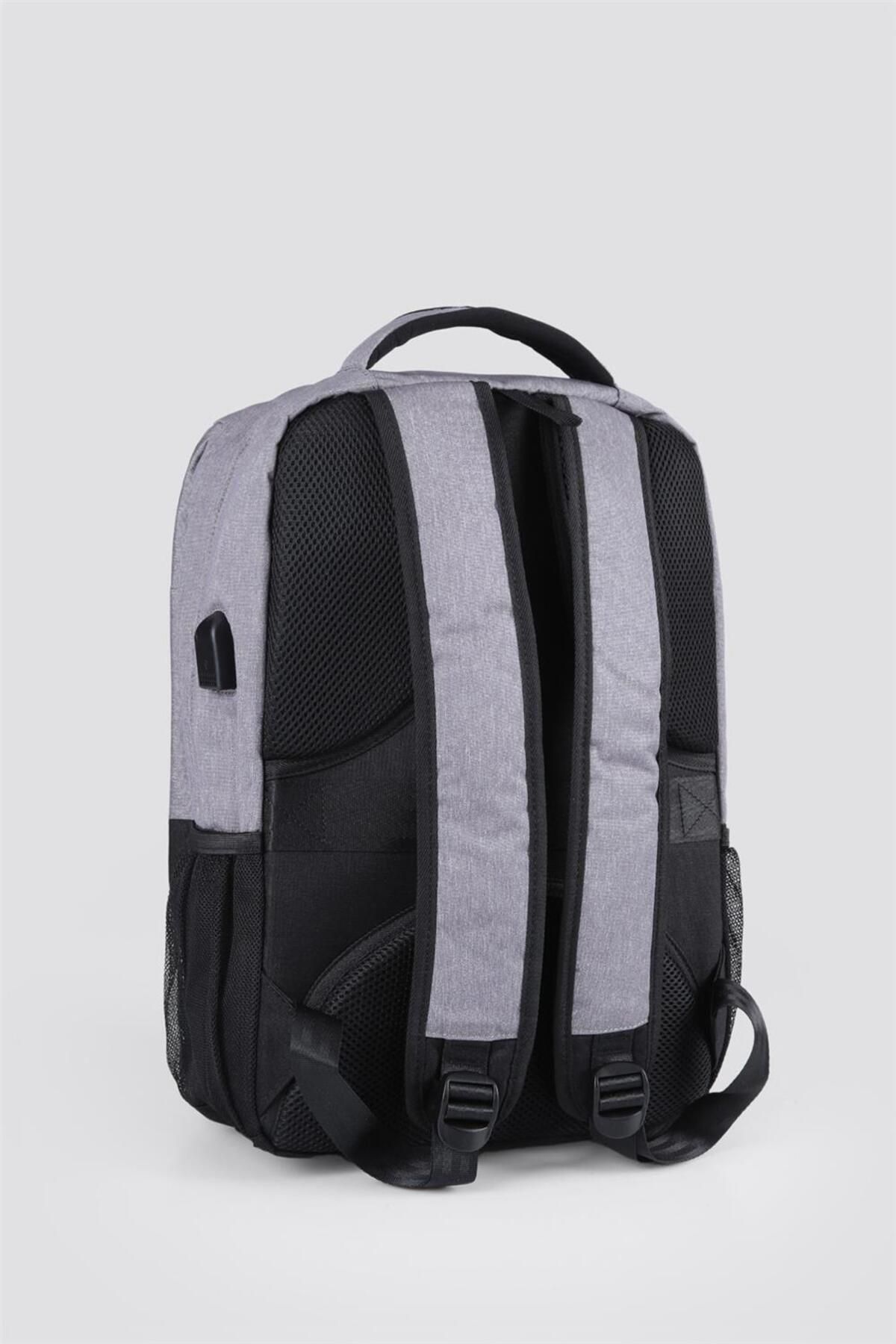 ÇÇS-Ççs 51471 - Unisex Gray Business Backpack with Laptop Compartment Multi-Compartment Travel 3