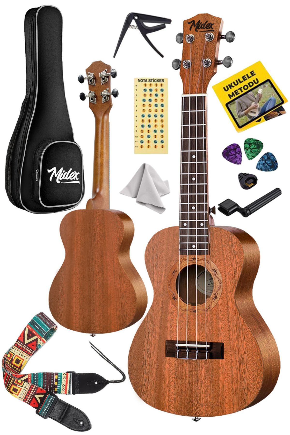 Sp-21m Set Maun Soprano Ukulele (SOFTCASE CAPO METOD NOTA STİCKER ASKI PENA) - 3