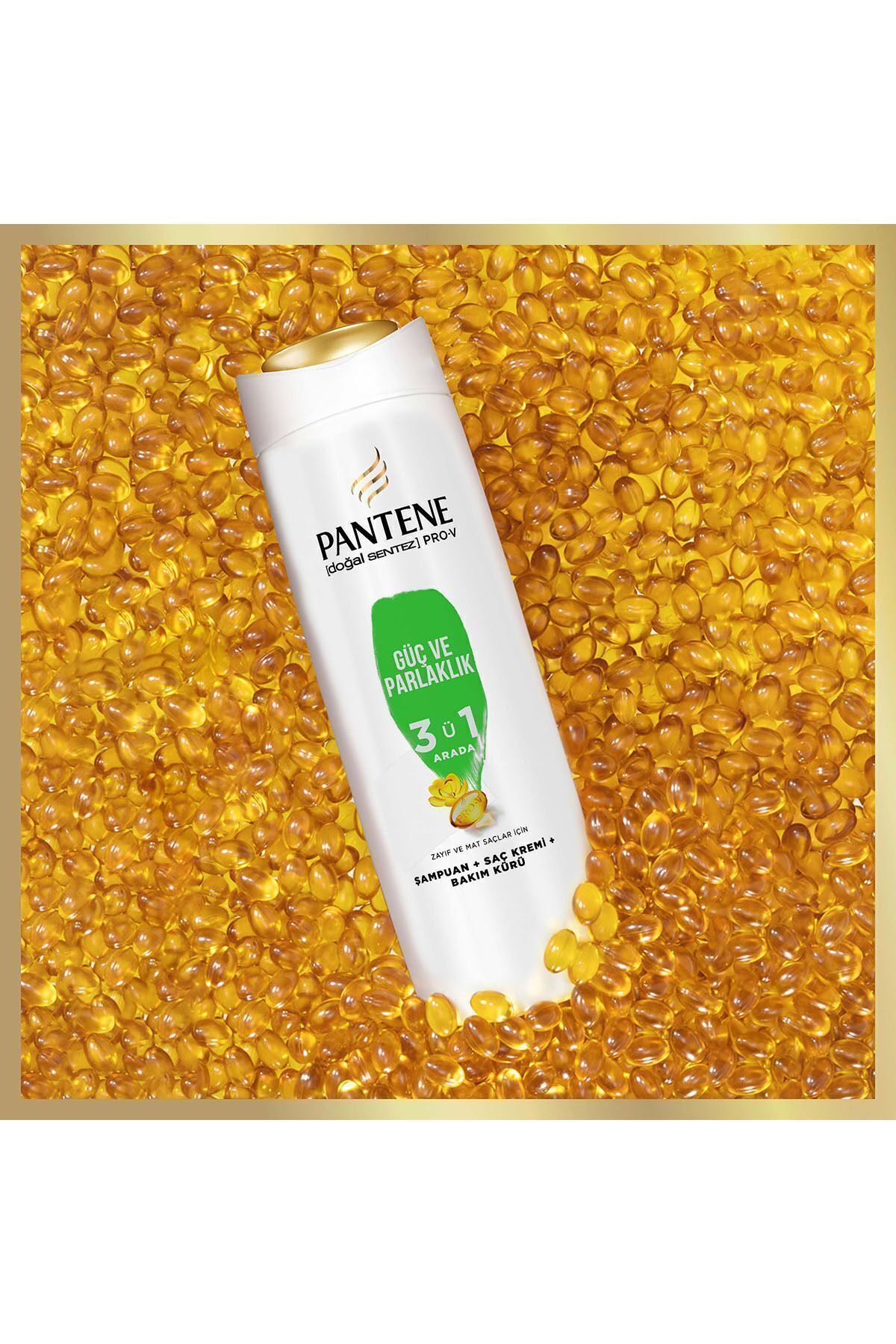 Pantene-350 مل شامبو قوي ولامع 3 يو 1 4
