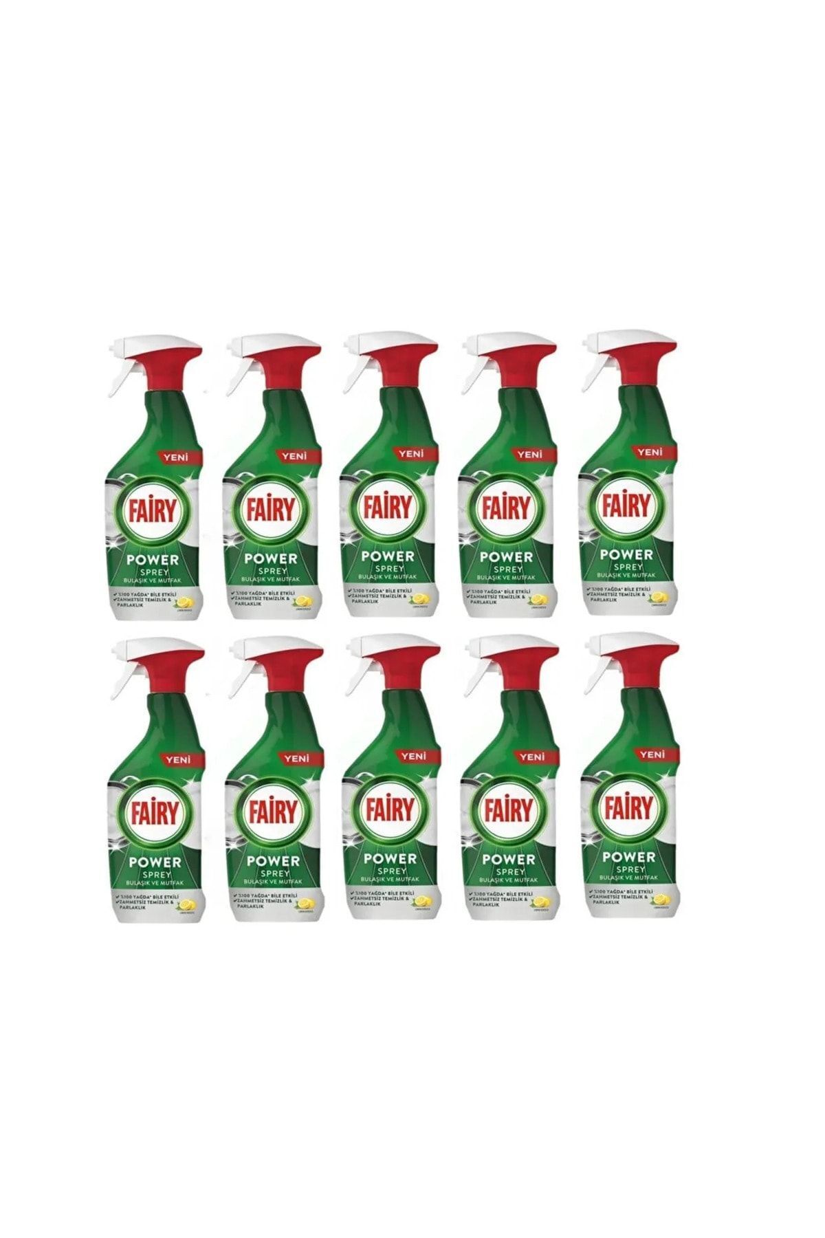 Fairy Power Sprey 3’ü 1 Arada Bulaşık Ve Mutfak 500 ml X 10 Adet