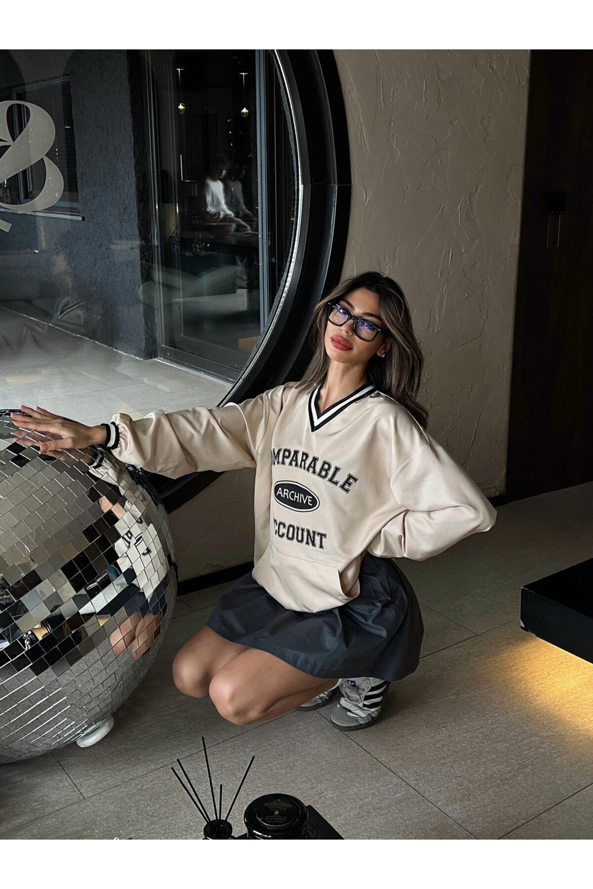mydukkan.co  Önü Baskılı Şerit Detay Sweat - Görsel 4