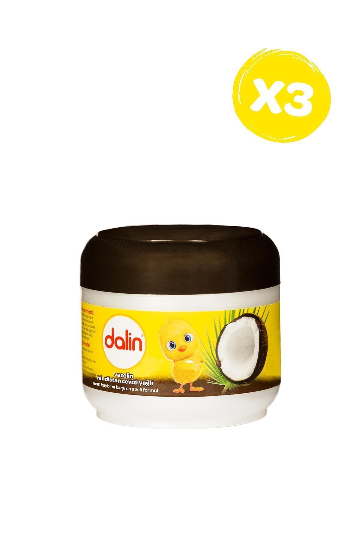 Dalin 3 Adet Hindistan Cevizi Pamuk Ve Shea Yağı Vazelin 100 ml fotoğrafı 2 (önizleme)