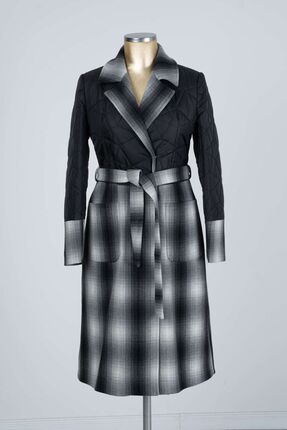 Zümrüt Kapitone Kaşe Kaban