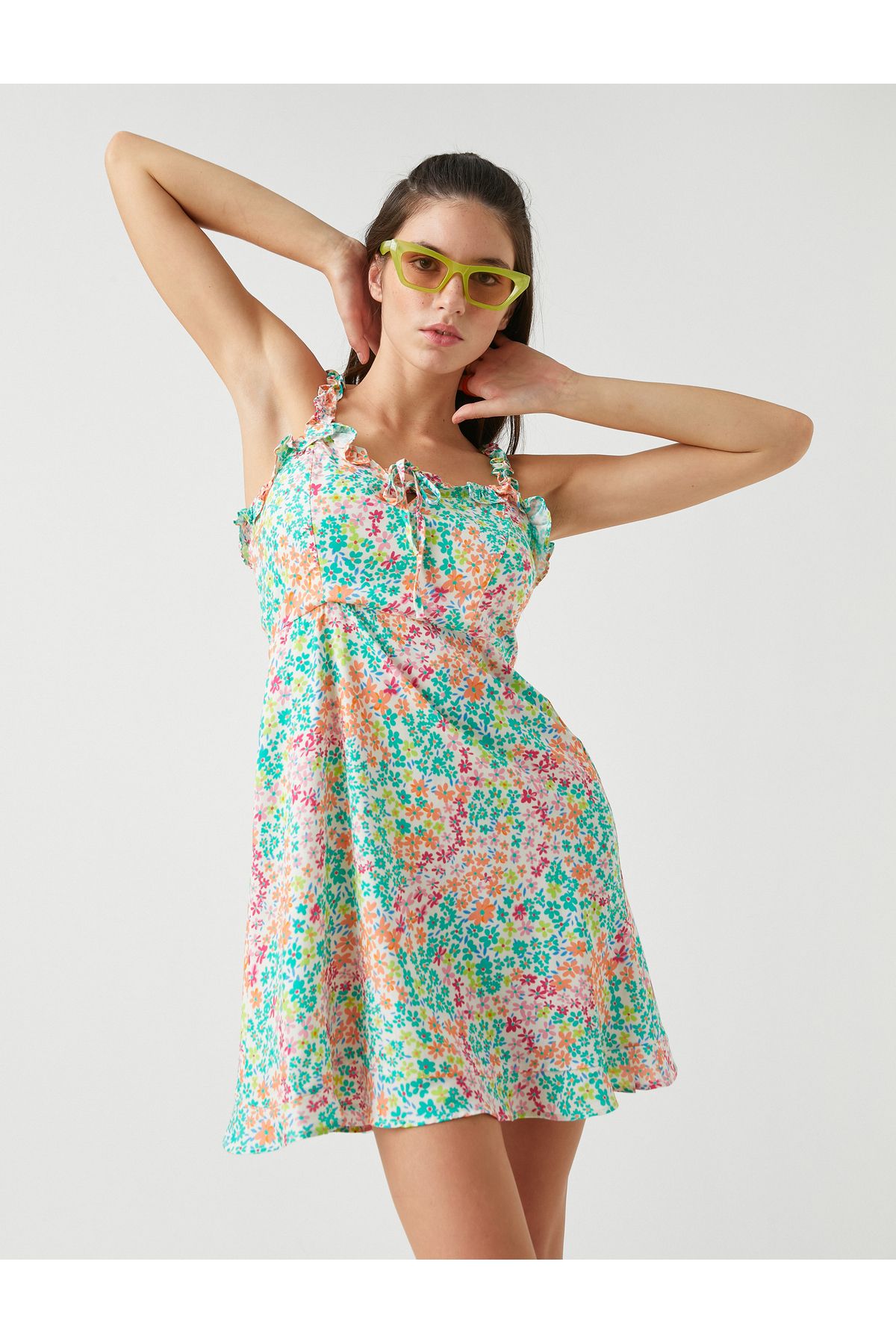 Koton-Floral Patterned Mini Dress 2
