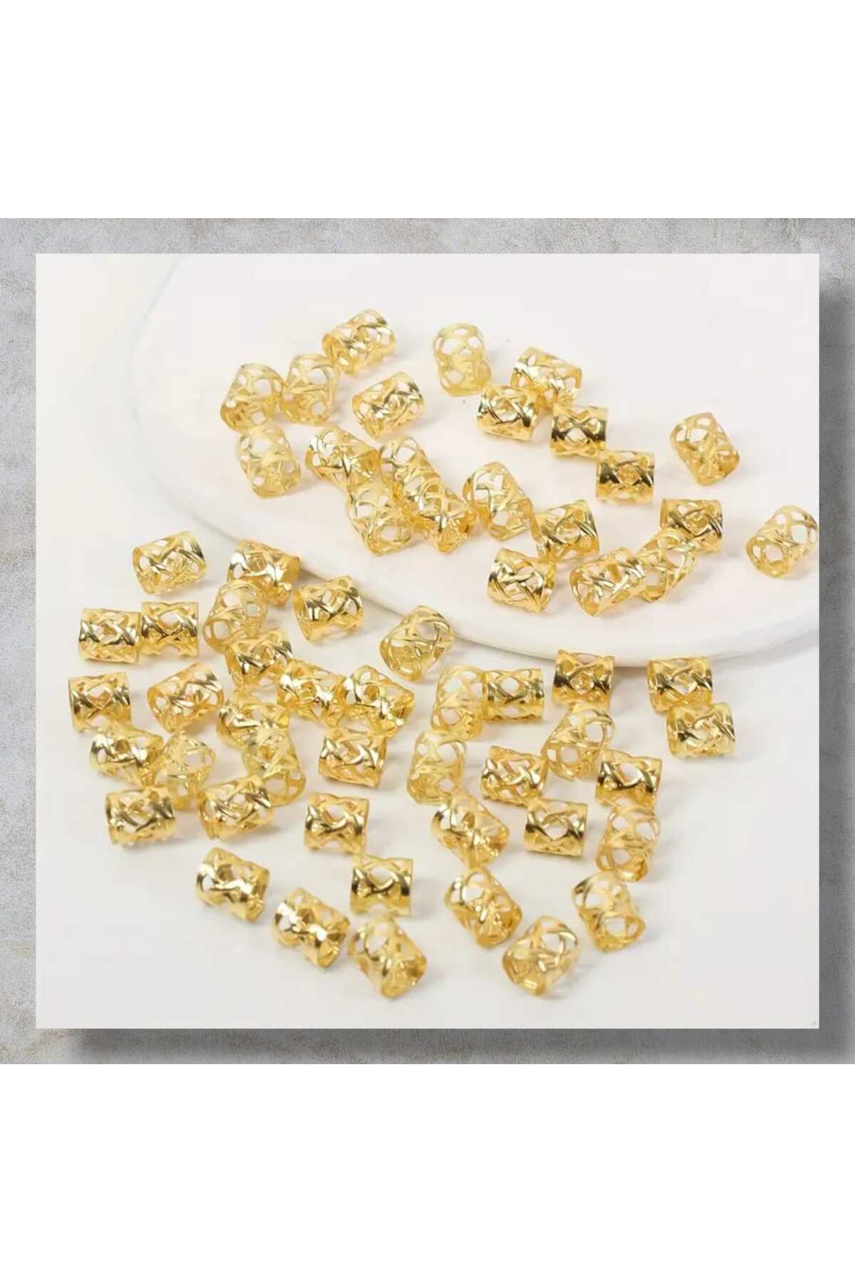 Bacoss Bohem Saç Halkası-saç Küpesi Kafes Model 10 Lu Hair Charms ( Bc-1035 ) görsel 3
