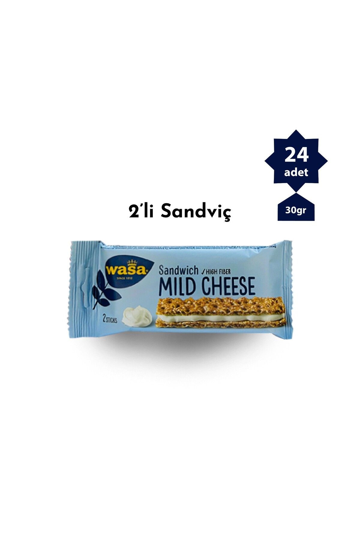 Wasa Krem Peynirli Sandviç Sandwich Mild Cheese (24'lü)