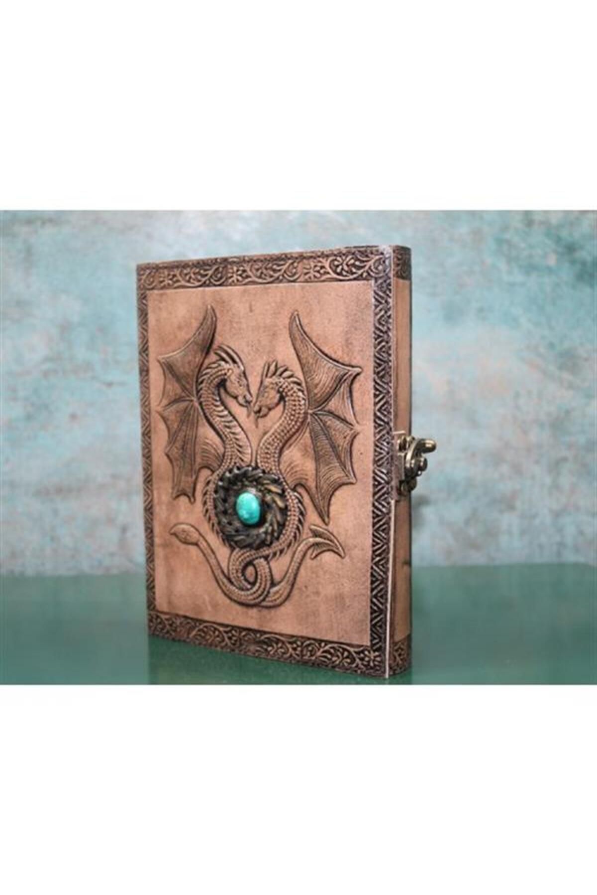 NETWORK ART Taşlı Deri Defter Model 8