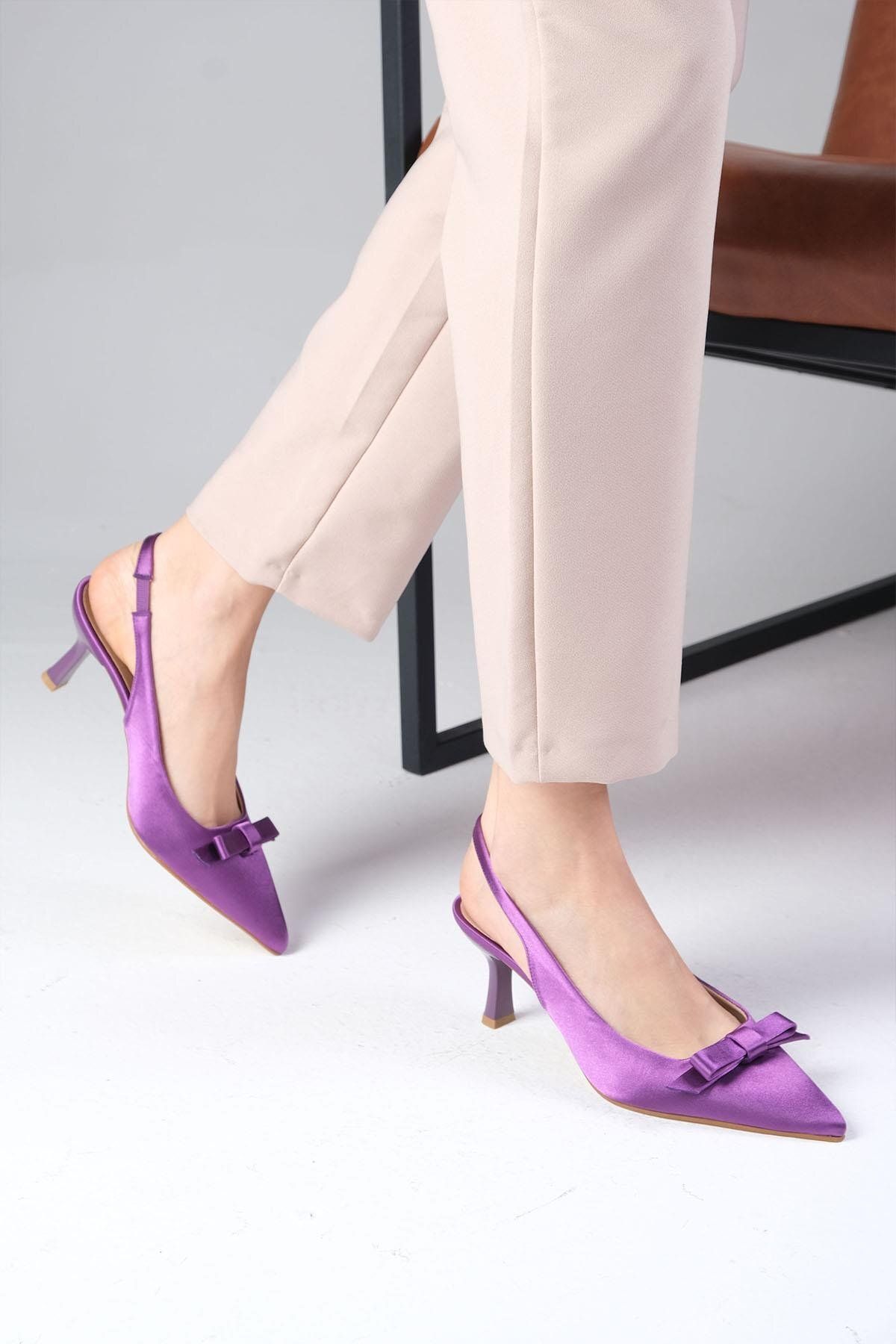 Mio Gusto-Zelda Purple Color Women's Heeled Shoes 3