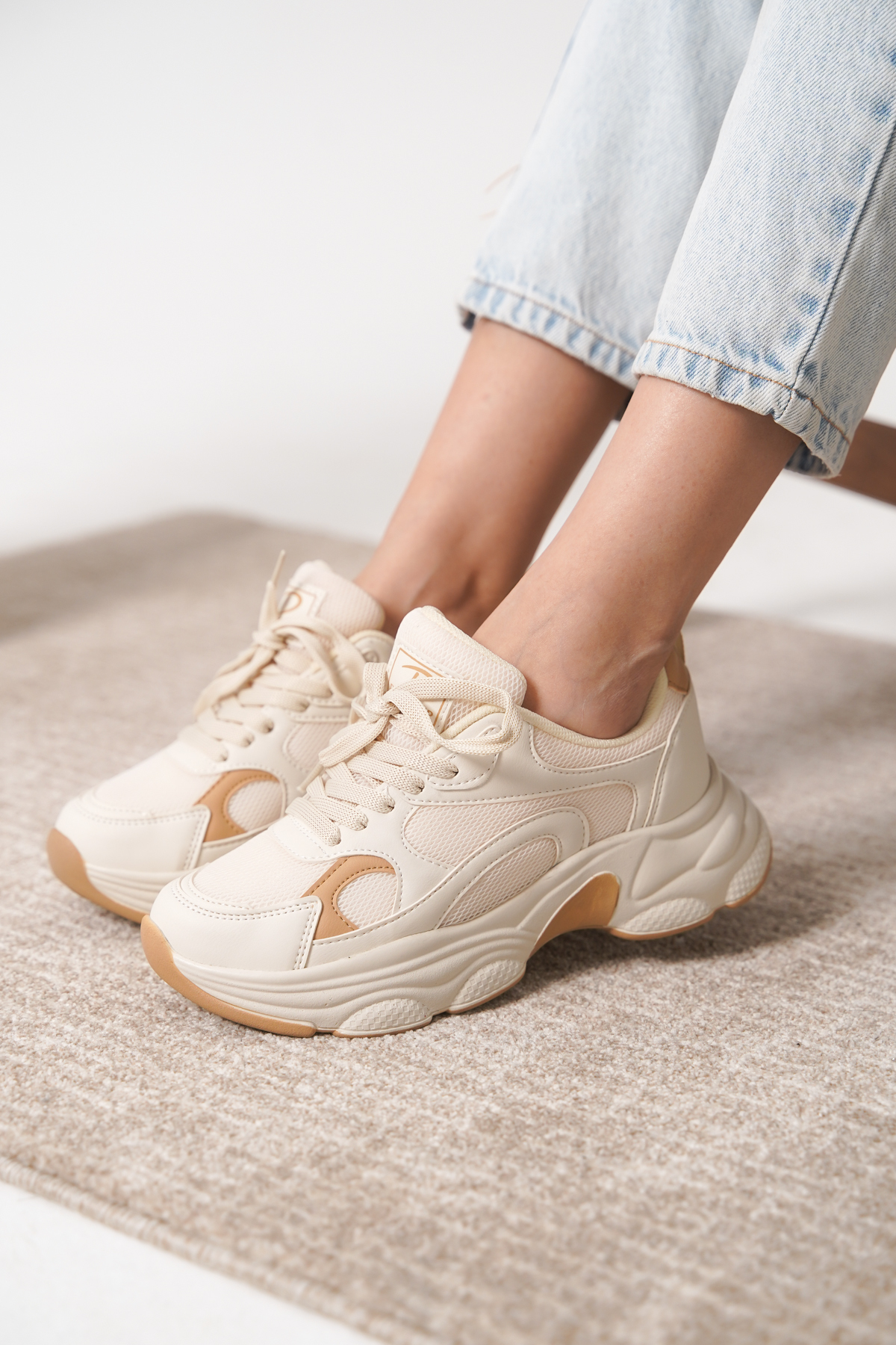 Daxtors Garantili D0164 Günlük Ortopedik Kadın Sneaker Spor Ayakkabı görsel 3