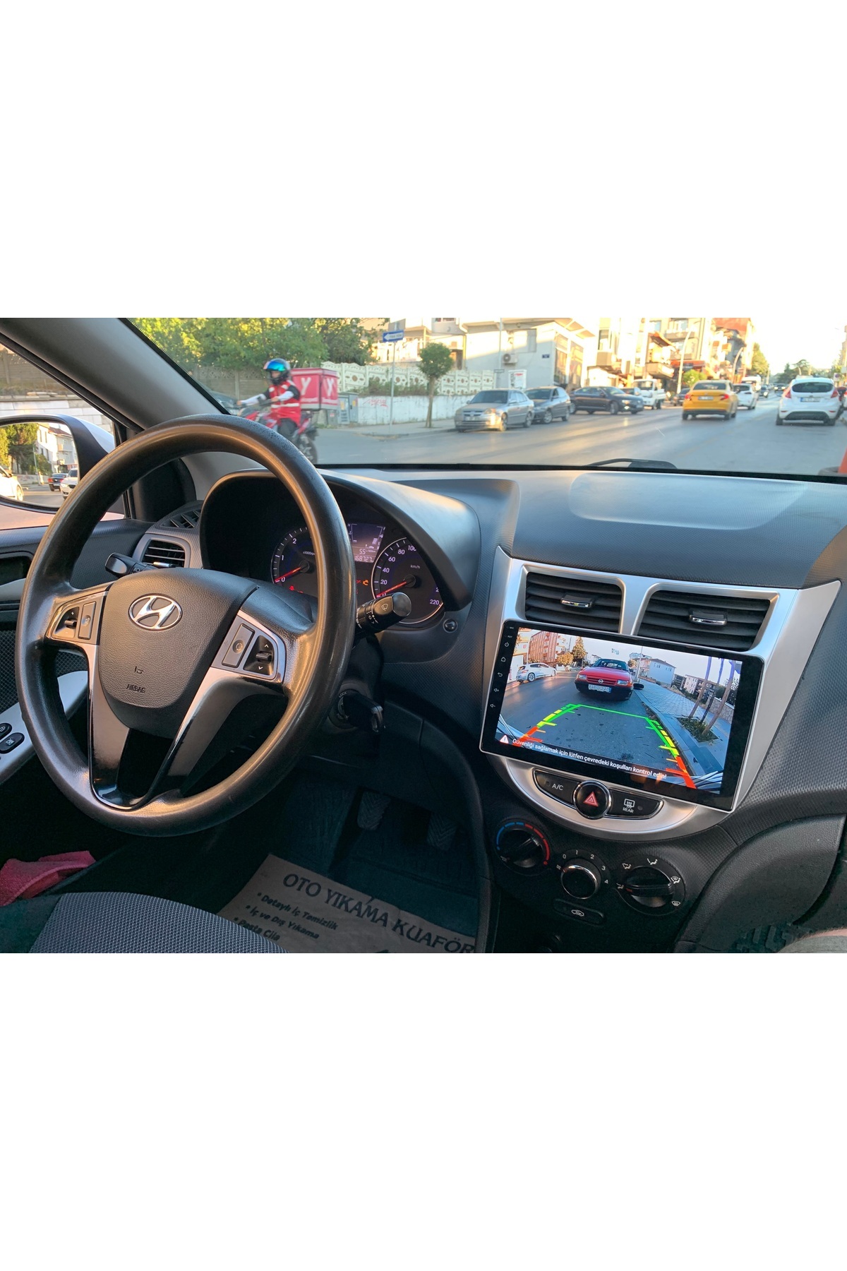 navicars-نظام ملاحة متعدد الوسائط متوافق مع أندرويد كاربلاي من شركة Hyundai Accent Blue 8