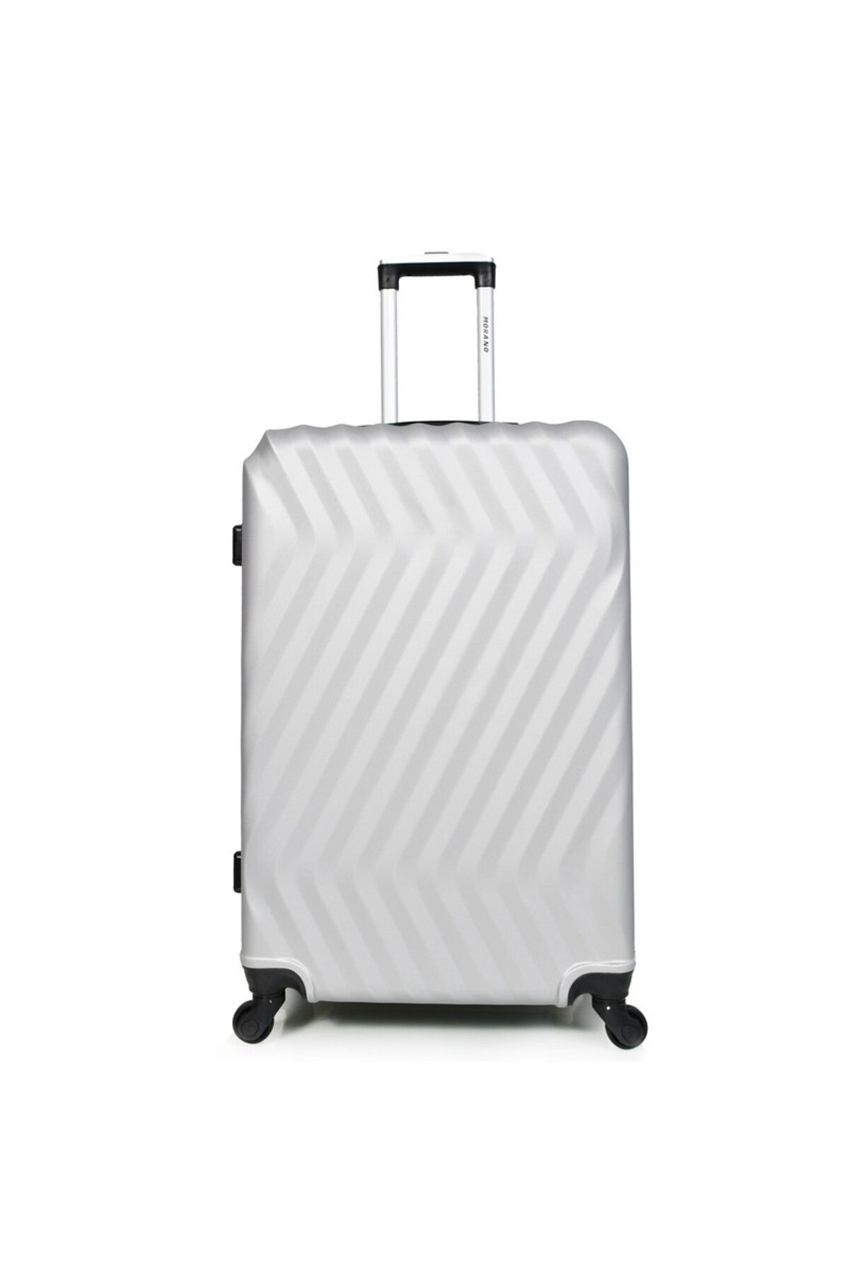 MORANO-3-Piece Unisex Morano Travel Luggage Trolley Set Silver Size 28''-24''-20'' Inches. 4