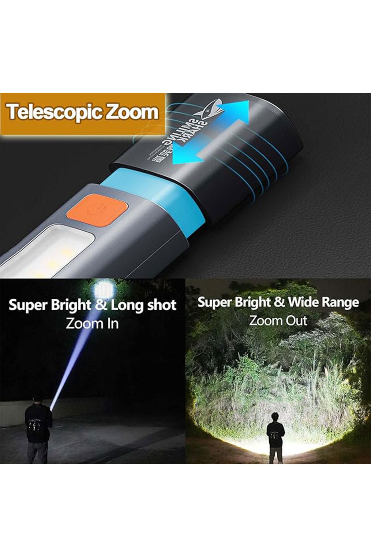 Generic-Flash light Dual use rechargable type-c waterproof 2