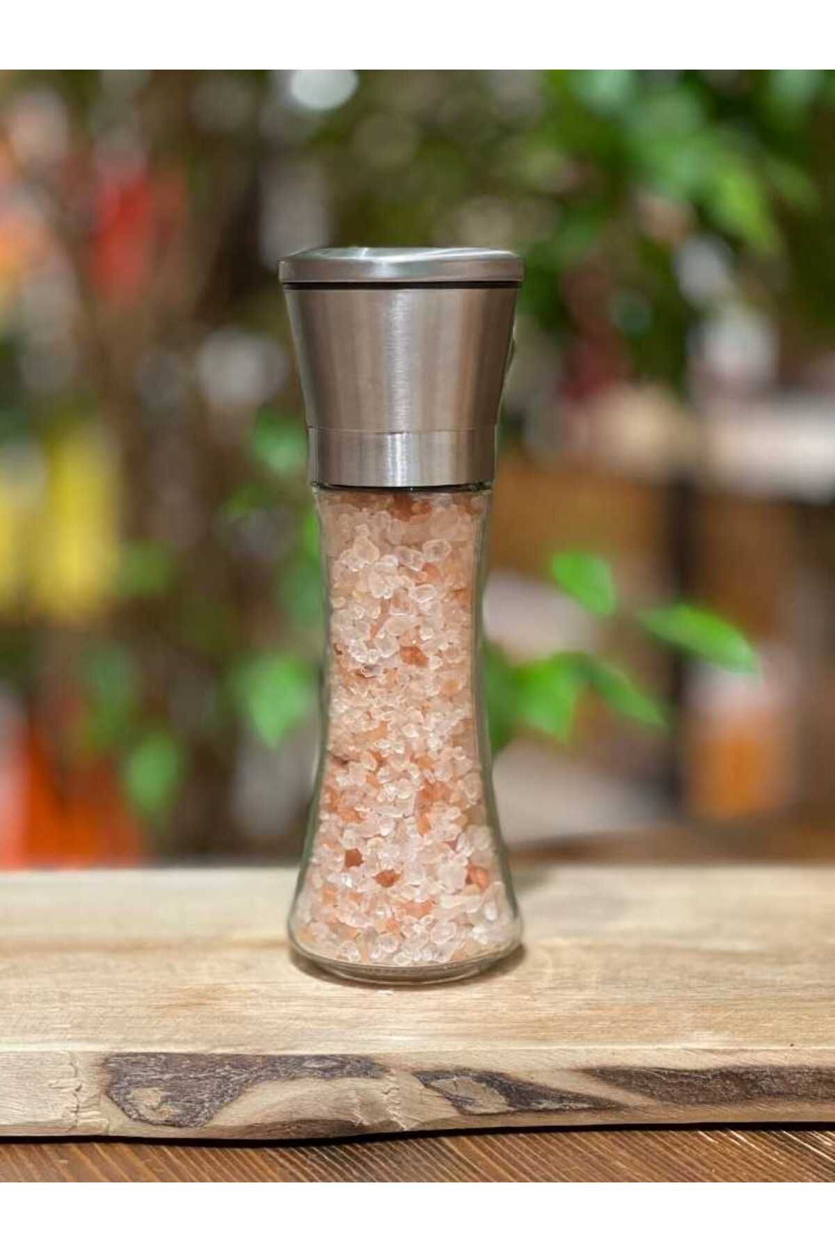 آسیاب دستی قهوه و ادویه نارنجی نمک شیشه ای هیمالیا اورجینال Masale