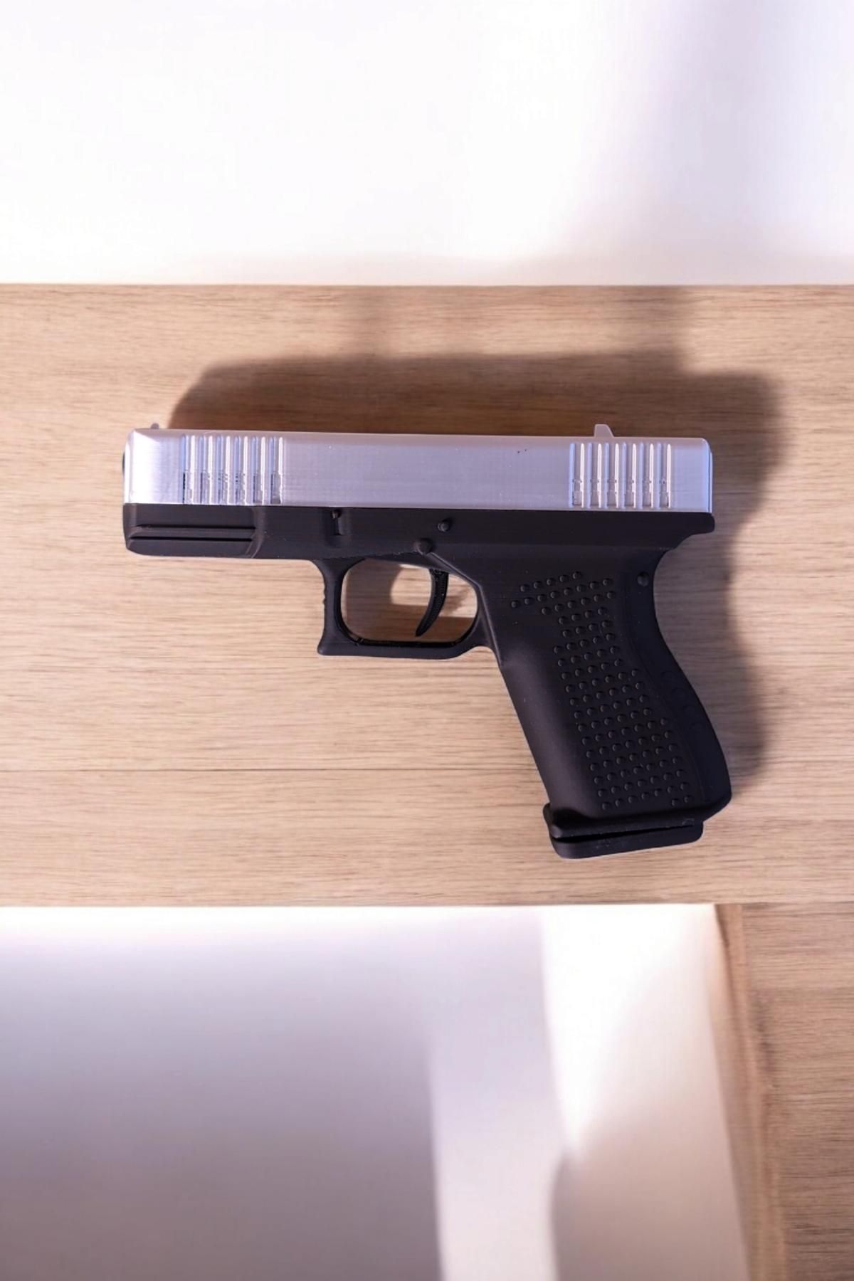 3DŞehri-Glock 19 Movable Special Design - Silver Slider 3