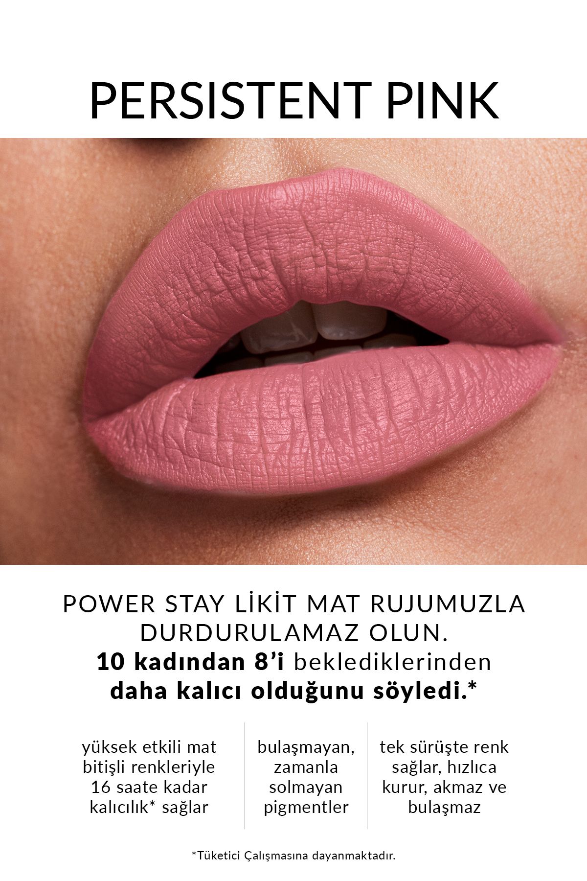 رژ لب مات مایع پاور استی - صورتی ماندگار Avon