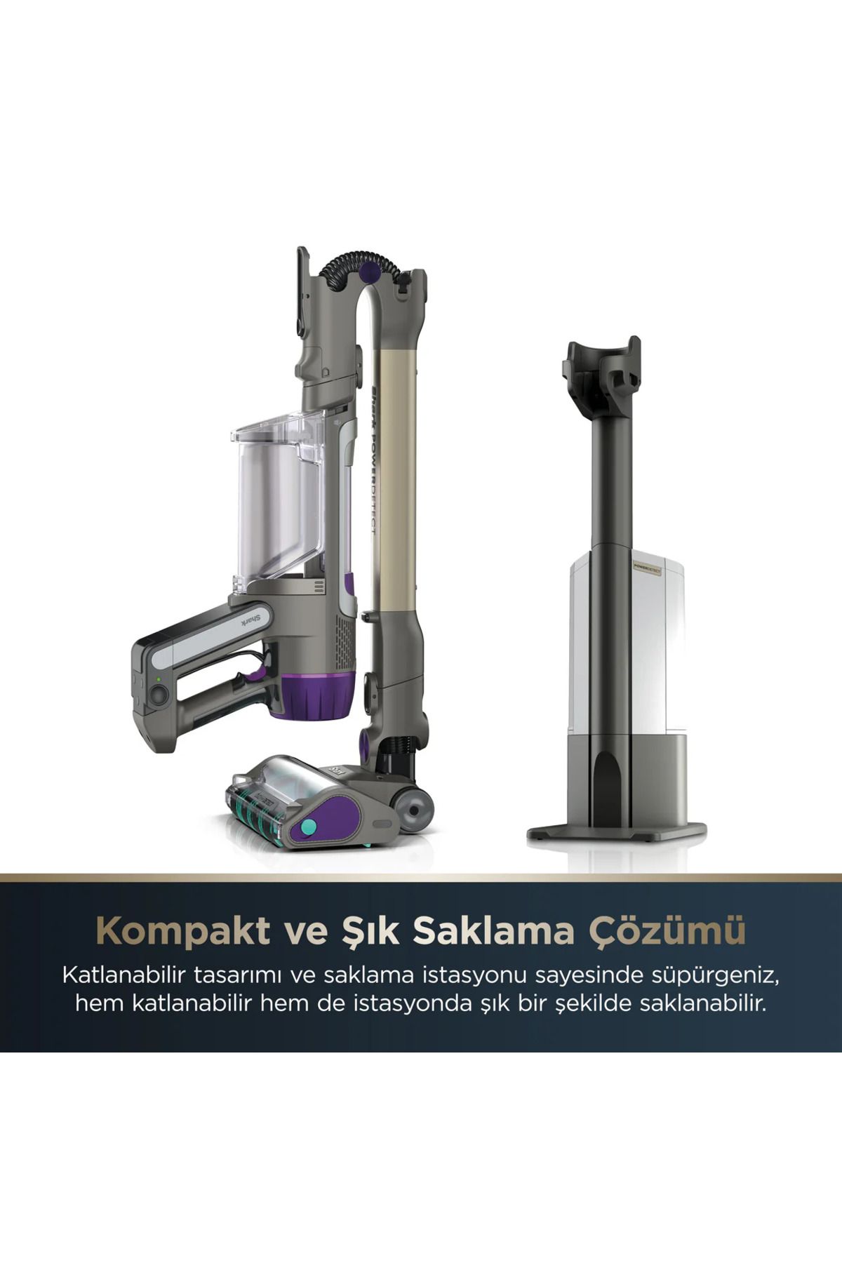 PowerDetect Clean&Empty Auto-Empty Sistemli Pet Başlıklı  Şarjlı Dikey Süpürge 70 dk'ye kadar Şarj - 2