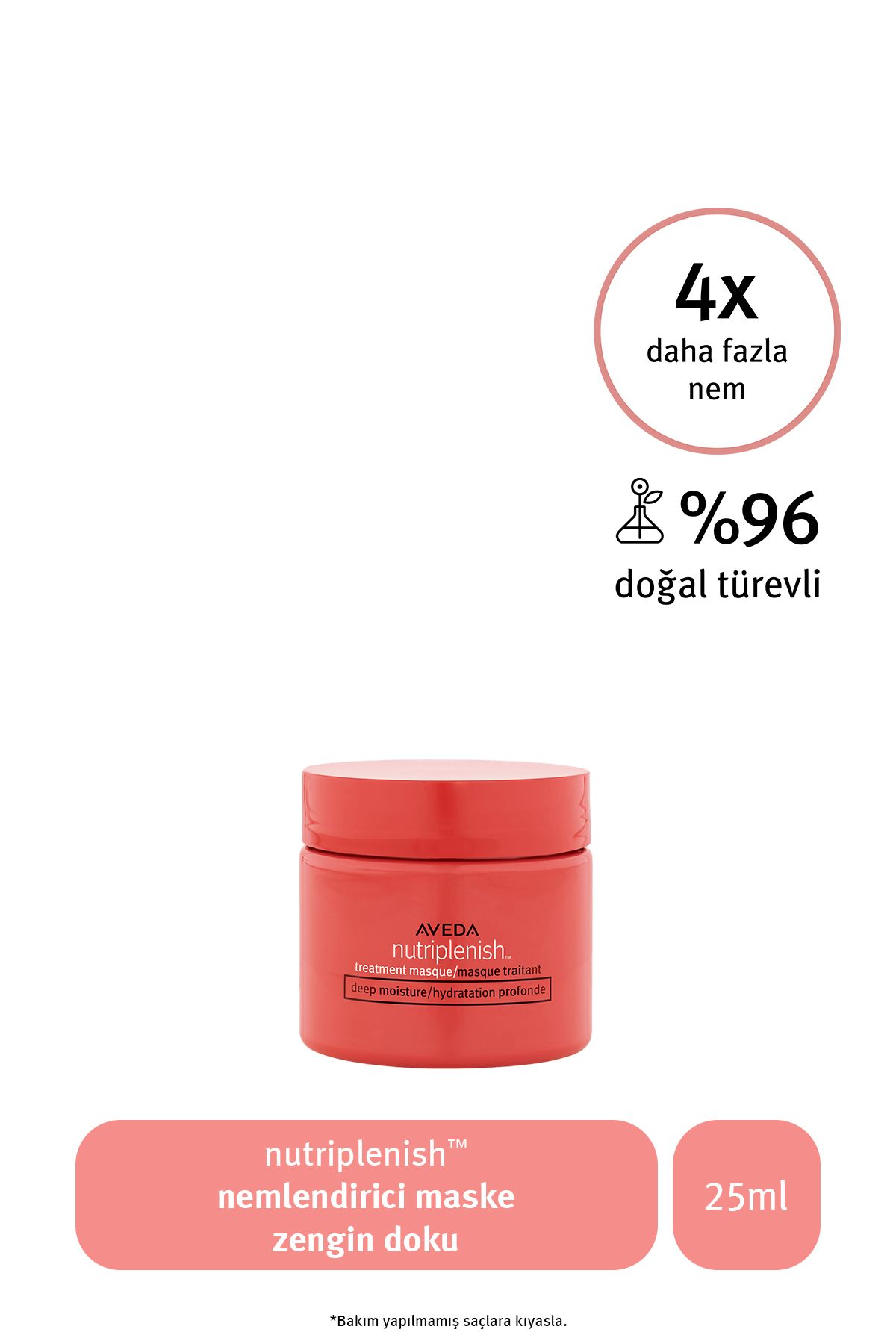ماسک مرطوب کننده شدید نوتریپلنیش برای موهای خشک 25 میلی لیتر حجم سفر Aveda