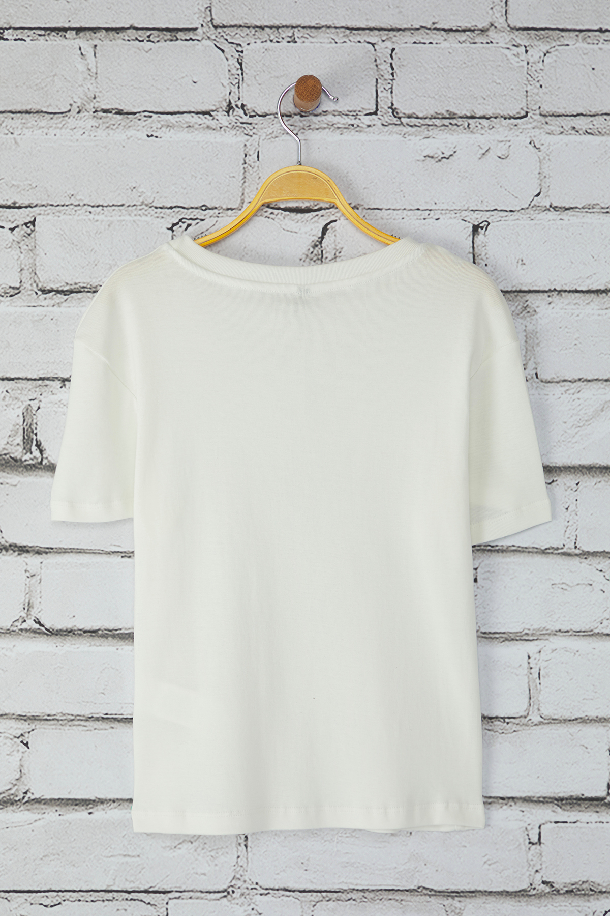 Trendyolmilla  Ekru Baskılı Fitted/Vücuda Oturan Örme T-shirt TWOSS25TS00108 - Görsel 6