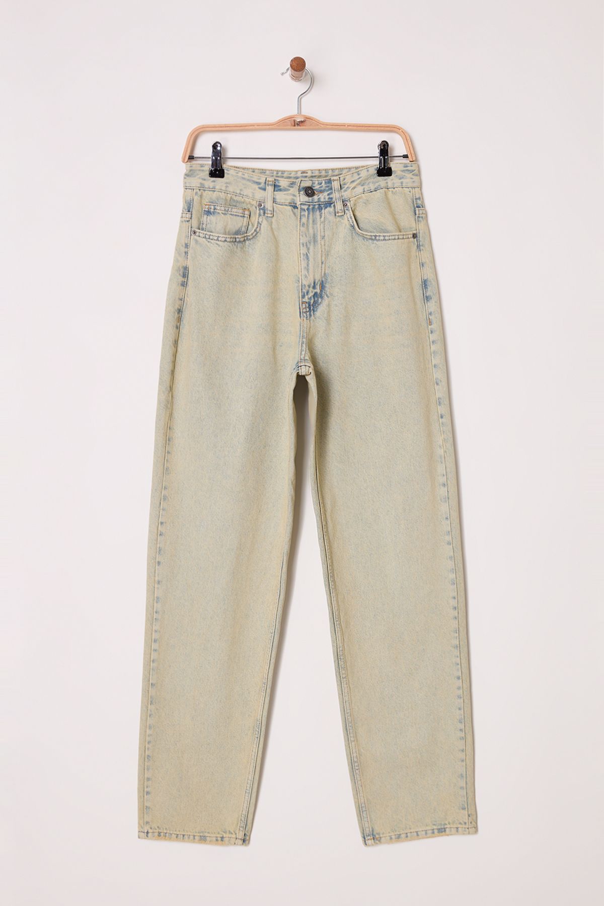 Trendyol Collection-Baggy Fit Blue Green Tinted Jeans - Loose Jeans Tmnss25Je00008 1