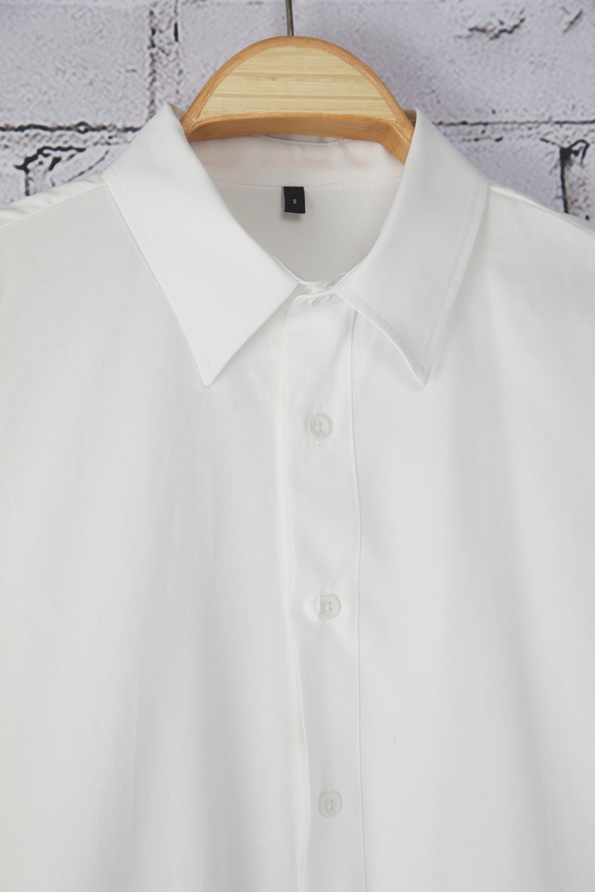 Trendyol Collection-Cămașă albă oversize - TMNSS25GO00045 9