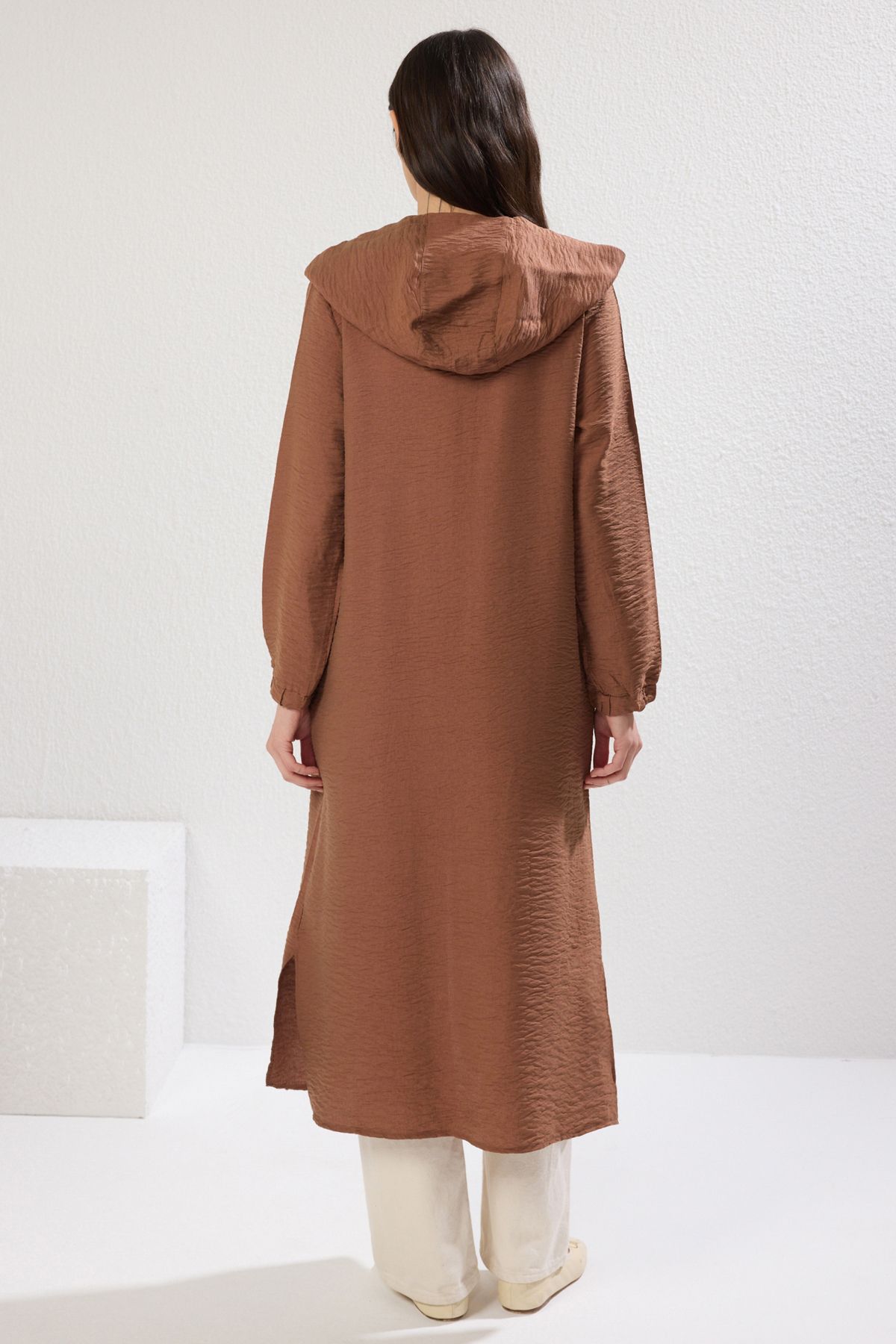 Trendyol Modest-Tctss25Kf00005 Модел кафява тъкана шапка и фейс 4