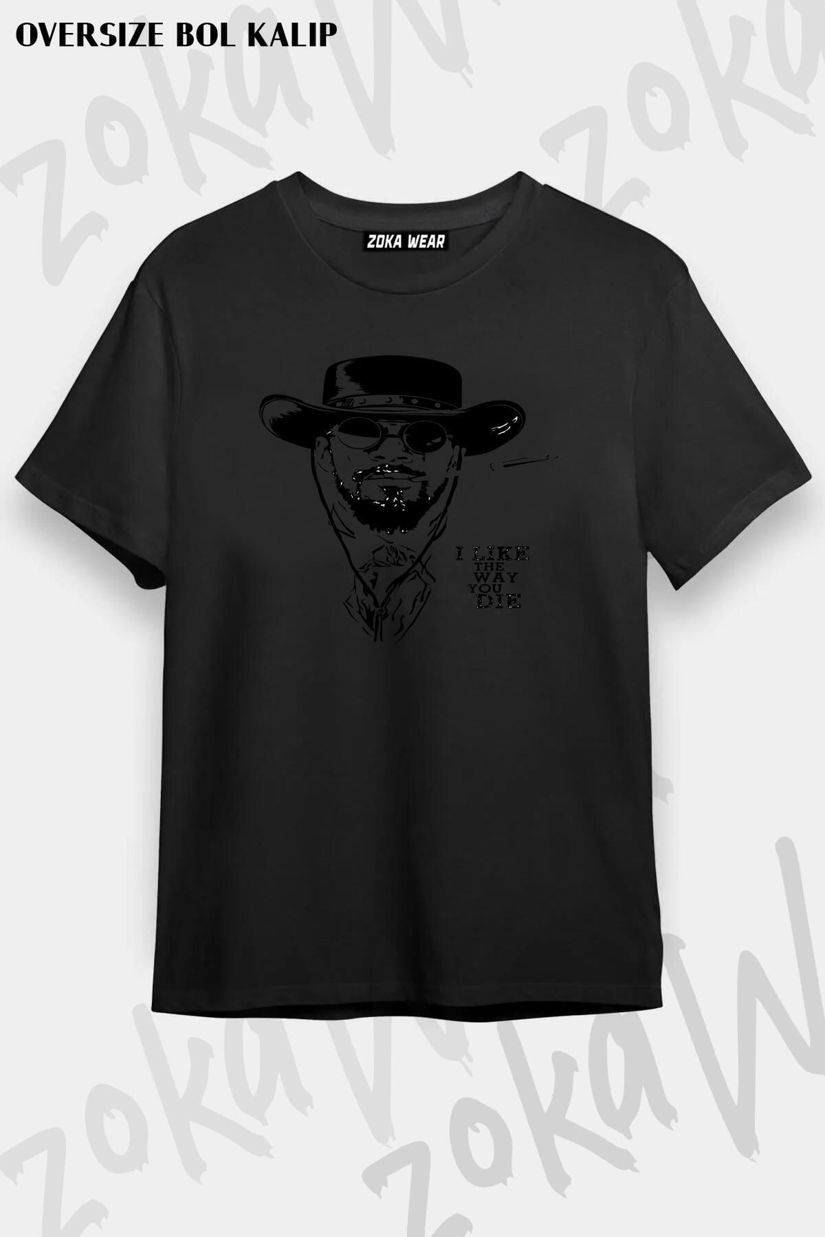 ZOKAWEAR-Unisex Oversize Fit Django Unchained Design Printed Tshirt 1