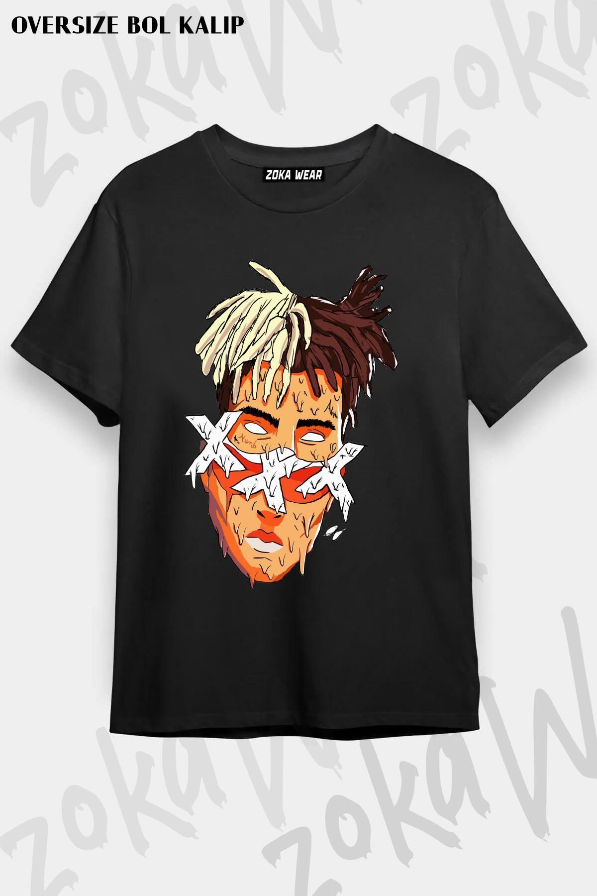 ZOKAWEAR Tricou Unisex Oversize Cu Imprimeu Melting Xxxtentacion Design Unisex - L