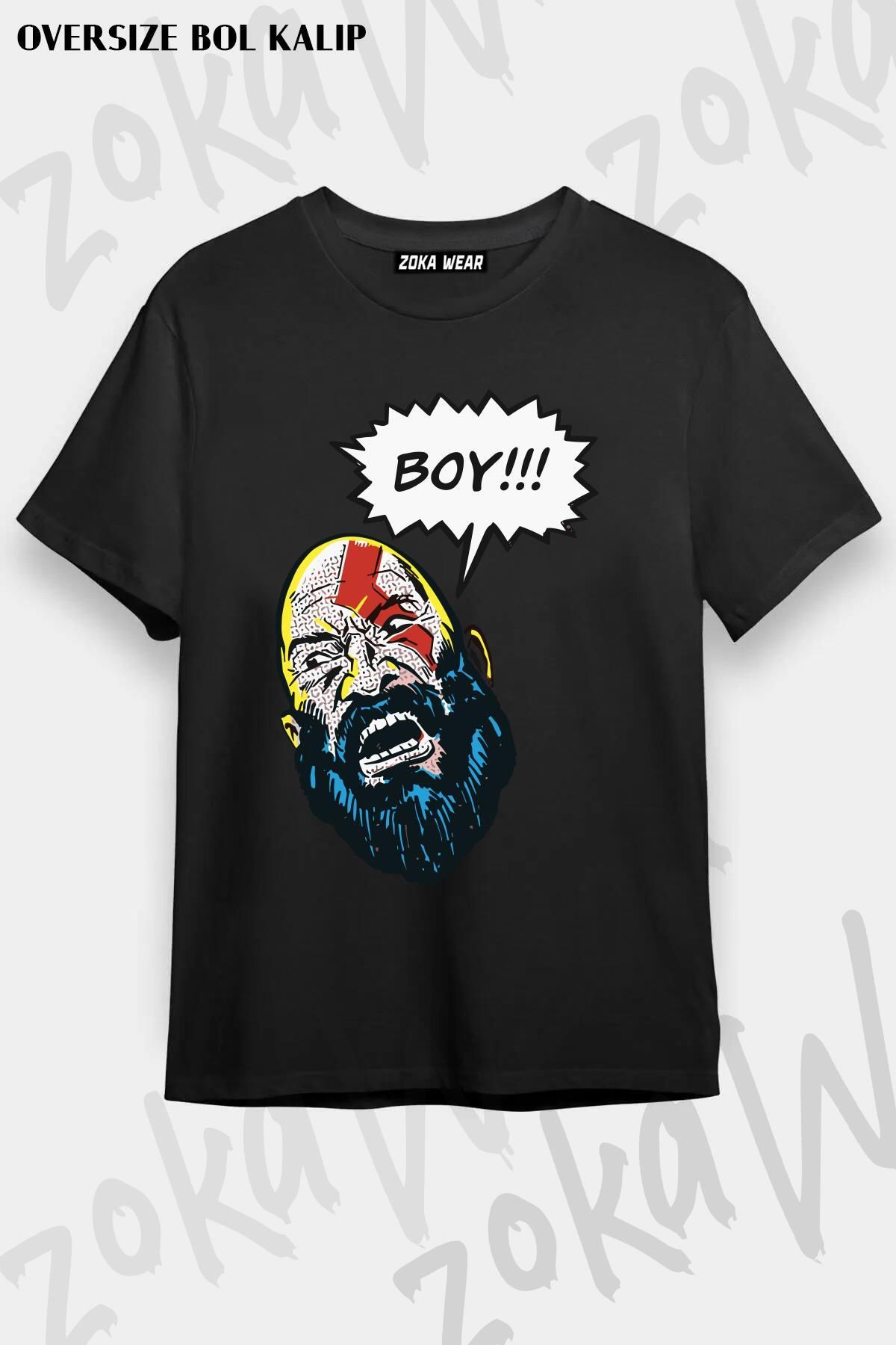 ZOKAWEAR Tricou Oversize Unisex Cu Model God Of War Kratos Unisex - L