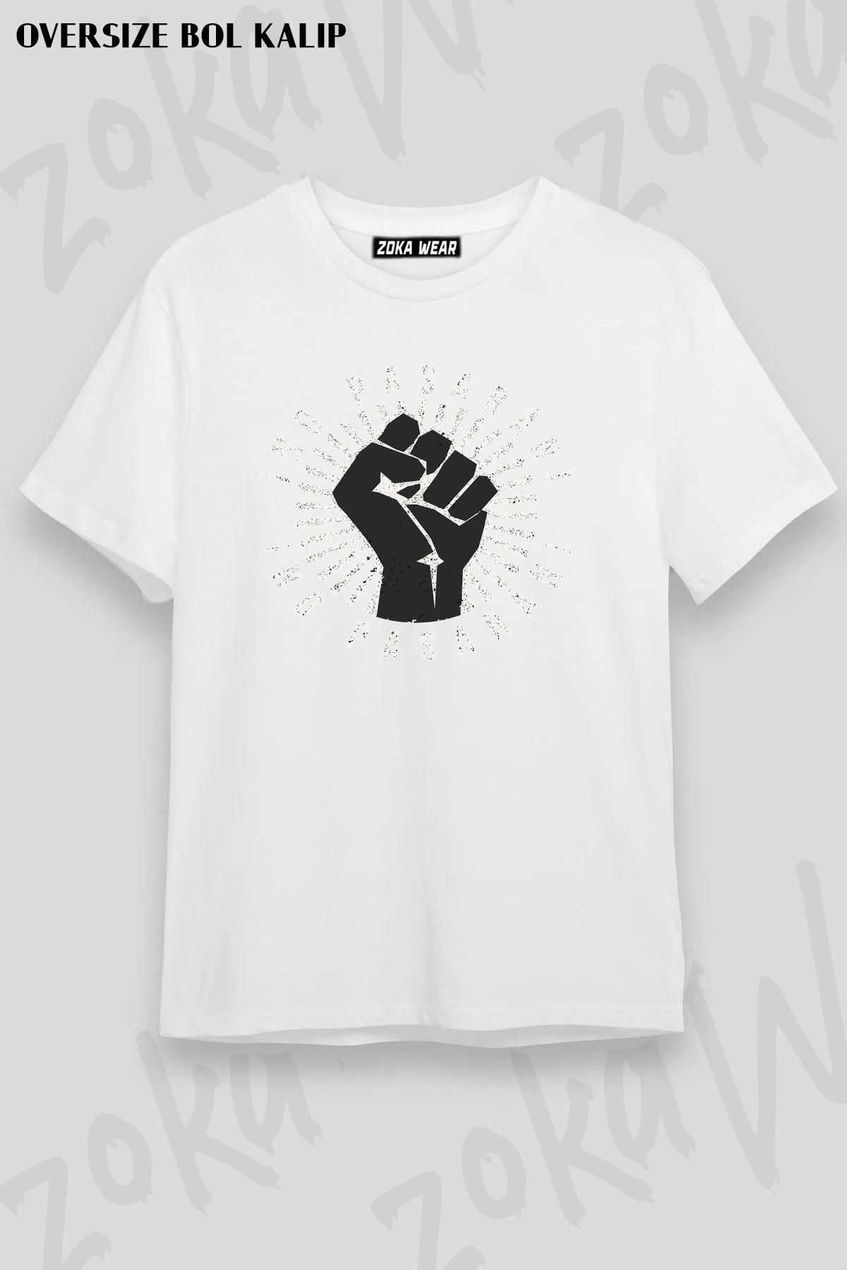ZOKAWEAR-Unisex Oversize Mold No Pasaran (Vintage Distressed Design Printed Tshirt 1