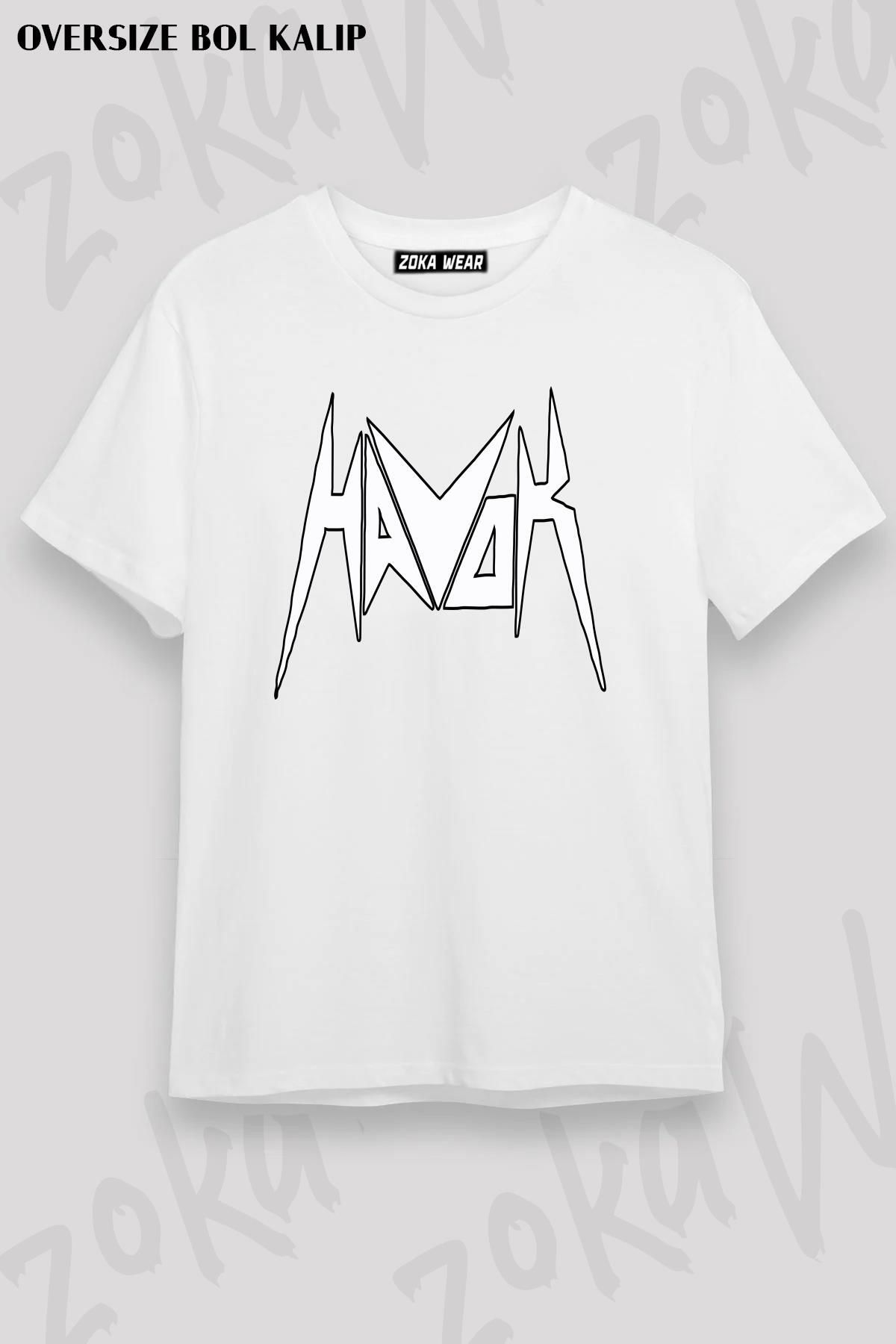 ZOKAWEAR Tricou Unisex Oversize Cu Imprimeu Havok Design Unisex - S