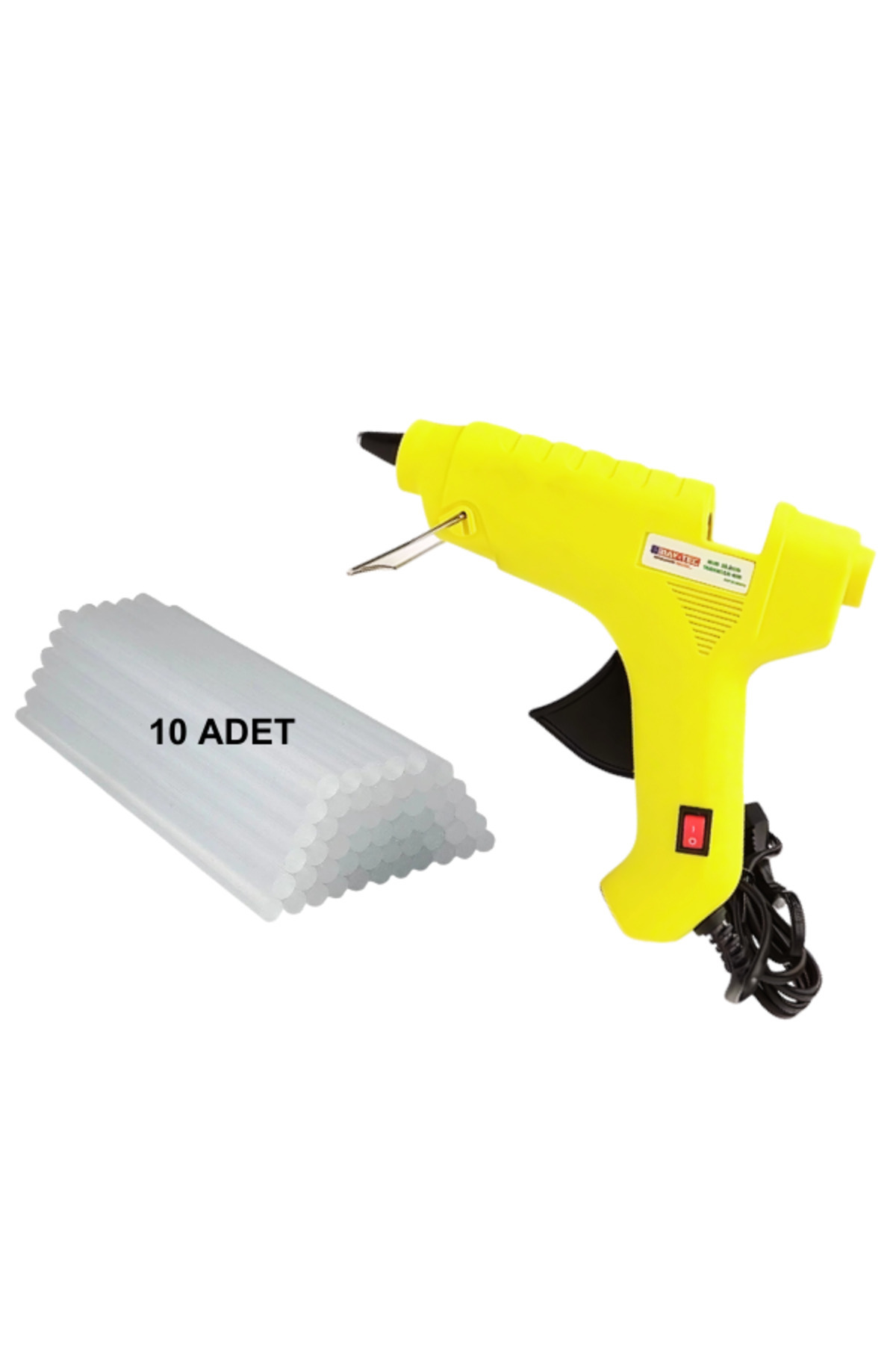 Baytec 20 Watt Sıcak Silikon Tabancası + Çubuk Mum Silikon(10 Adet)