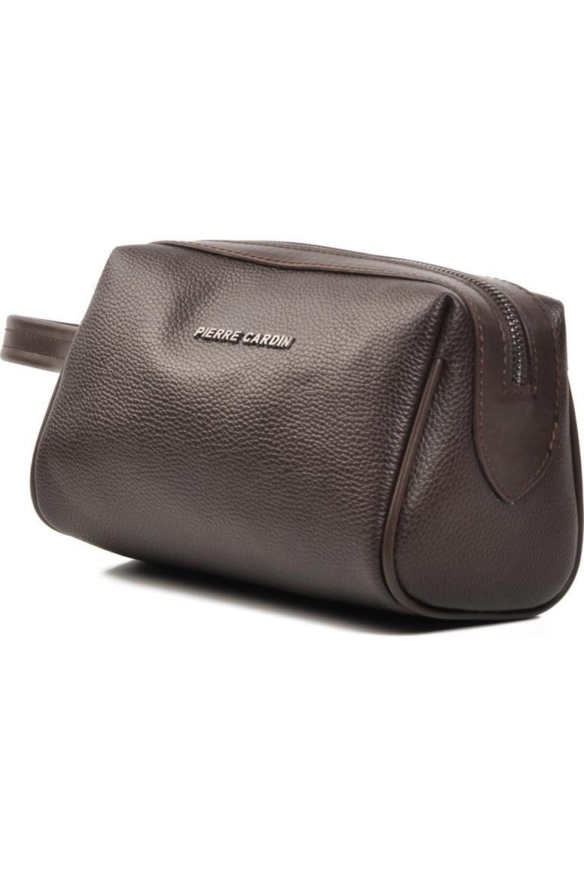 Pierre Cardin-Мъжка кафява чанта тип клъч - 01PC002001-F-KH 5