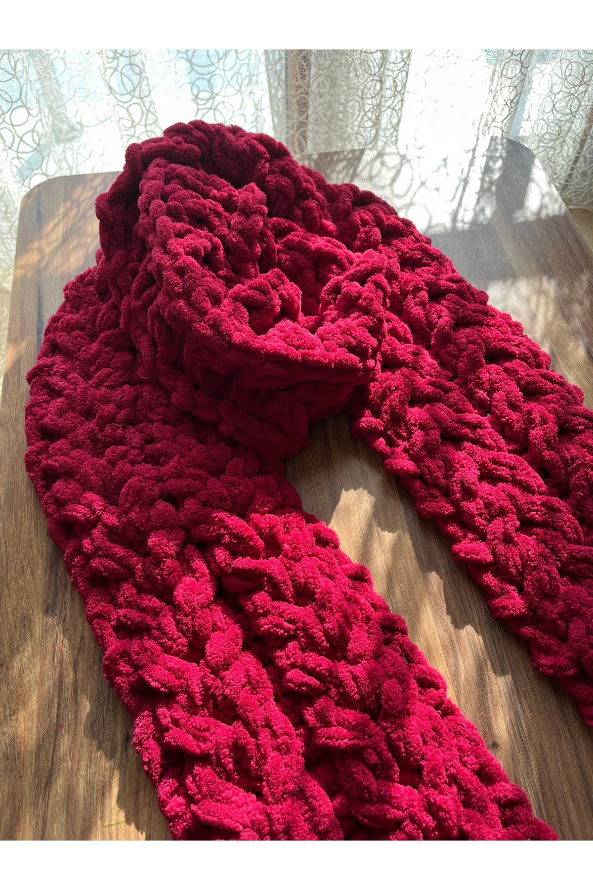 Alize-Puffy Soft Textured Spike Model Scarf 3