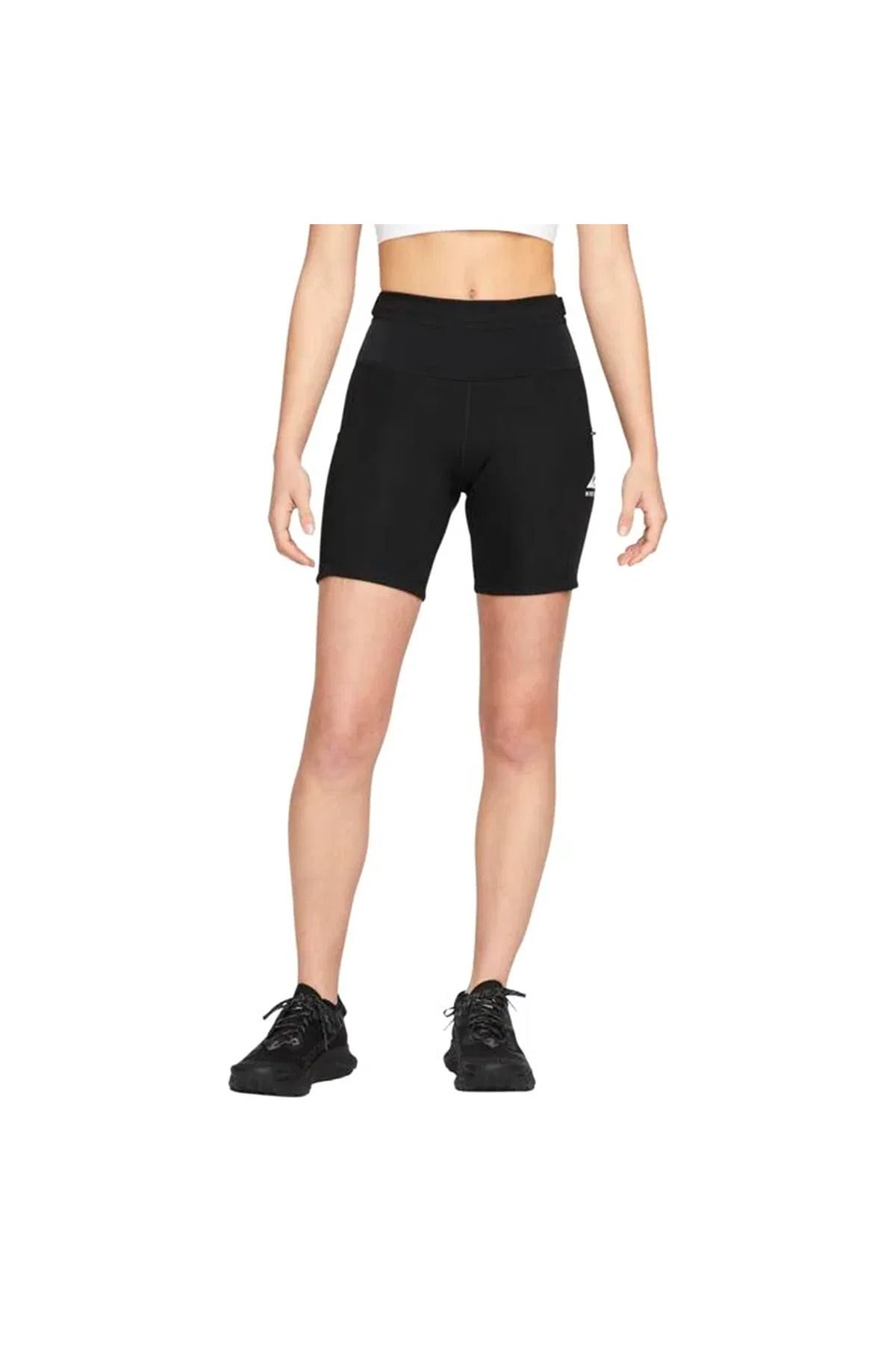 Nike-Dri-Fit Epic Luxe Trail Running Women's Black Sports Leggings Shorts Dm7573-010 2