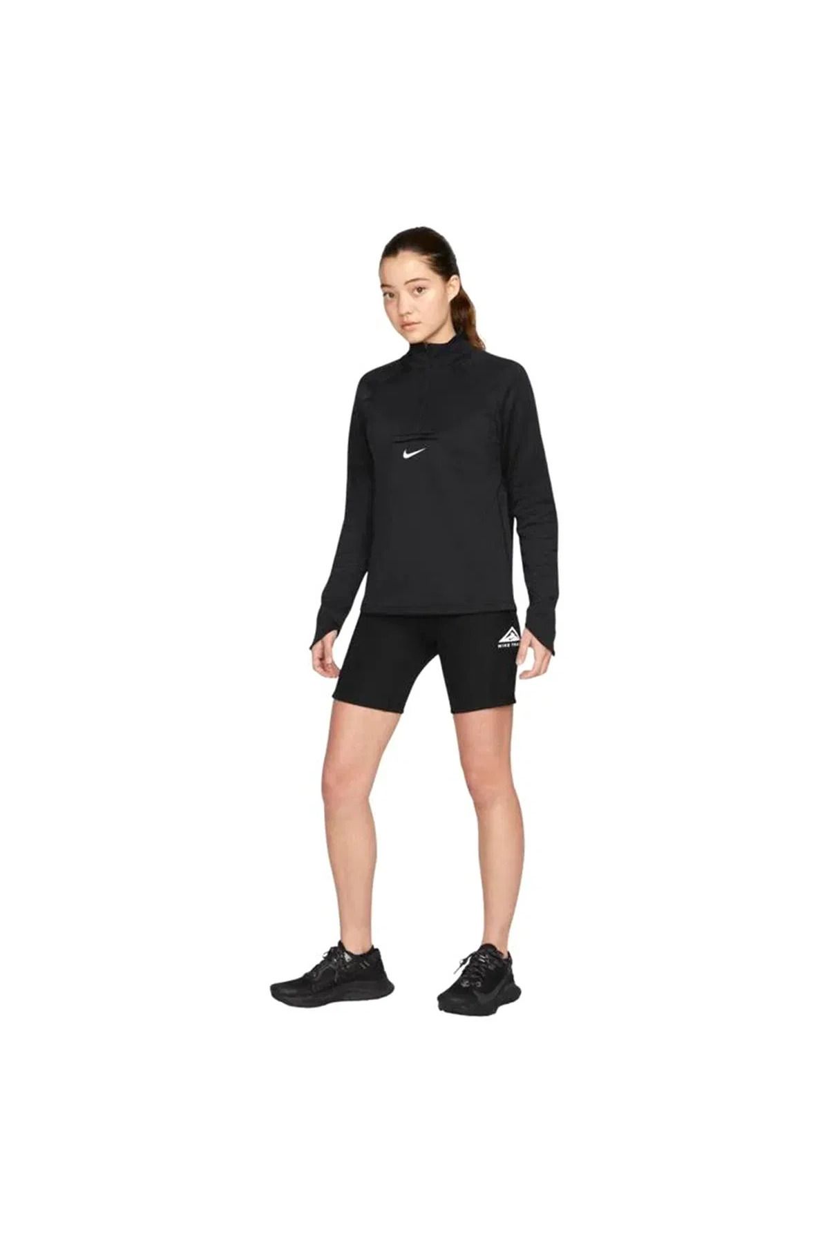 Nike-Dri-Fit Epic Luxe Trail Running Women's Black Sports Leggings Shorts Dm7573-010 1