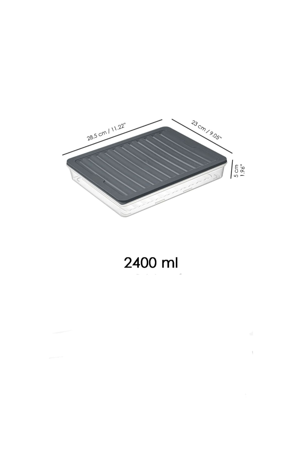 VİZYON-Storage Container with Lid Microwave Container 2400 ml Freezer Compatible Storage Container Refrigerator Organizer 4