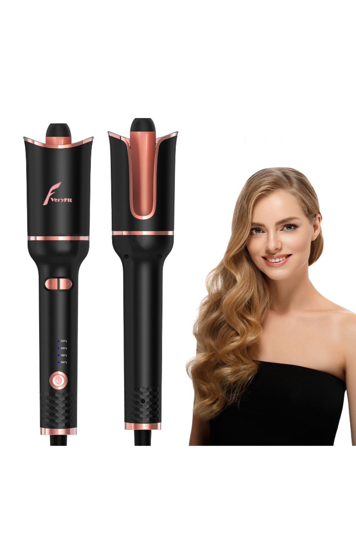 VERYFİT-220 Degree Fast Heating Automatic Rotatable Curling Iron 3