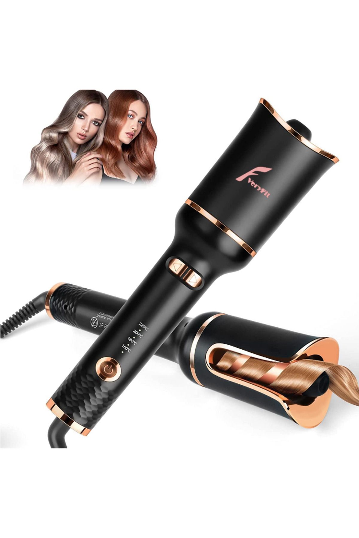 VERYFİT-220 Degree Fast Heating Automatic Rotatable Curling Iron 7