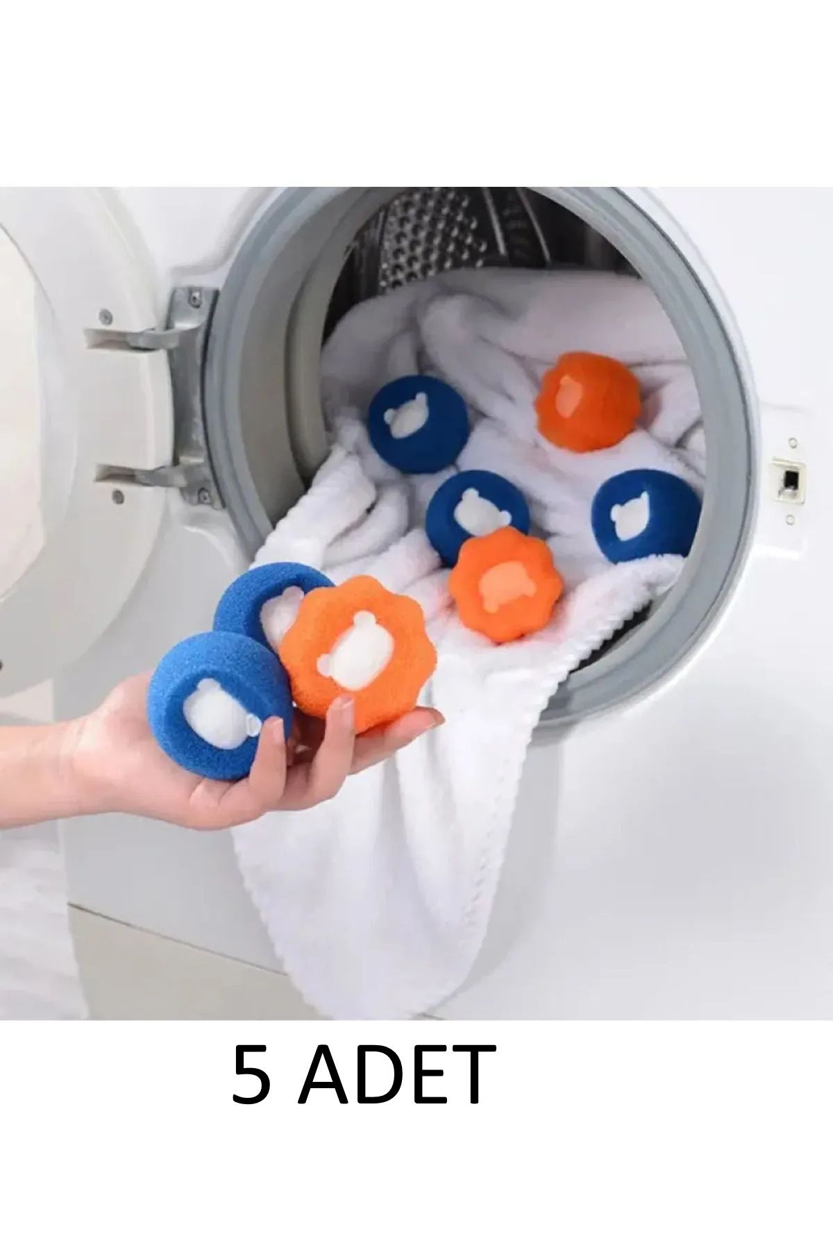 OZCMAX Çamaşır Makinesi Tüy Toplama Topu 5 Adet (Fo)