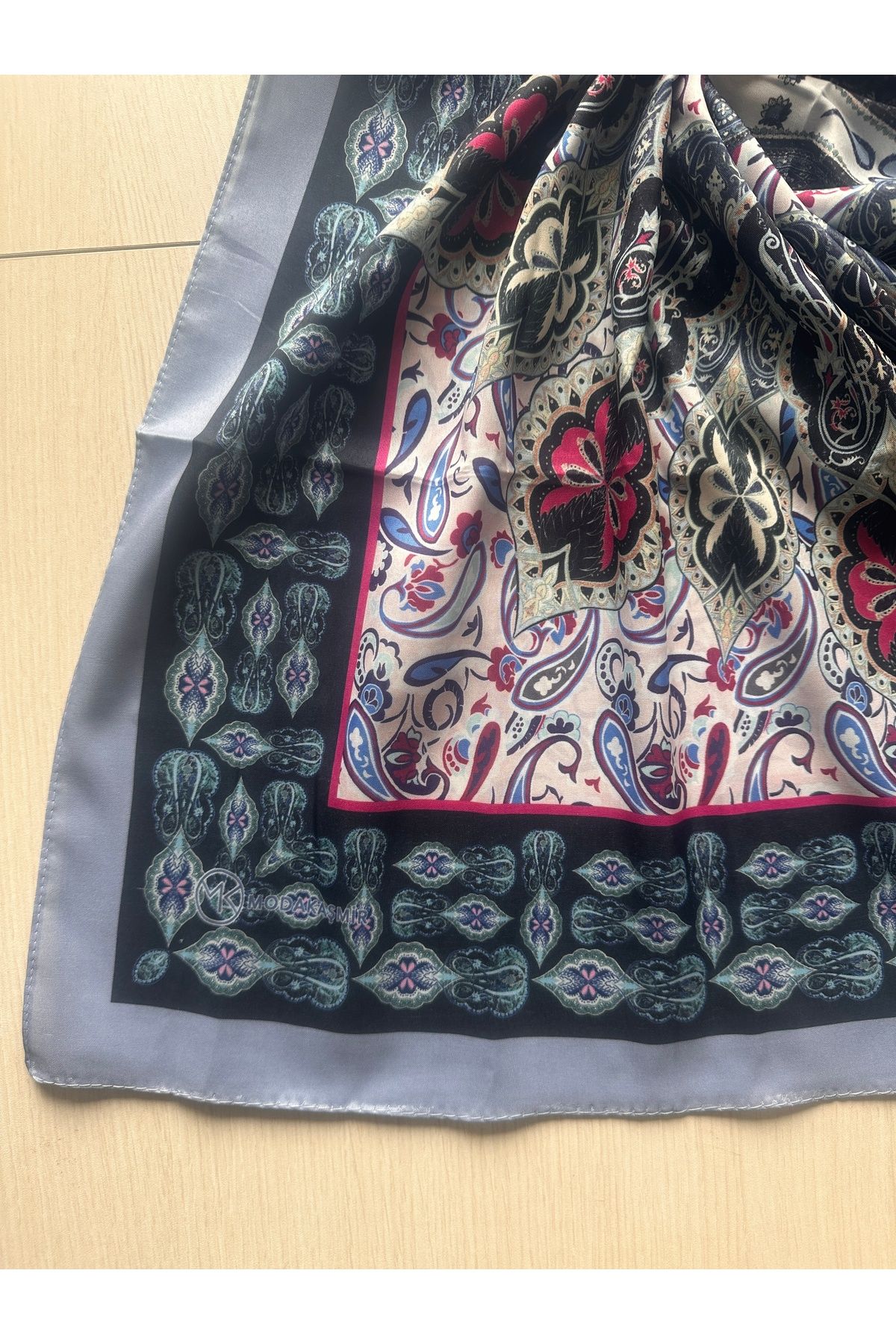 Modakaşmir-Silky Soft Ethnic Cotton Shawl with Border 2